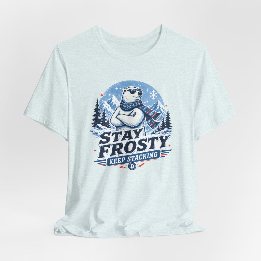Stay Frosty, Keep Stacking Bitcoin T-Shirt | Bella Canvas 3001