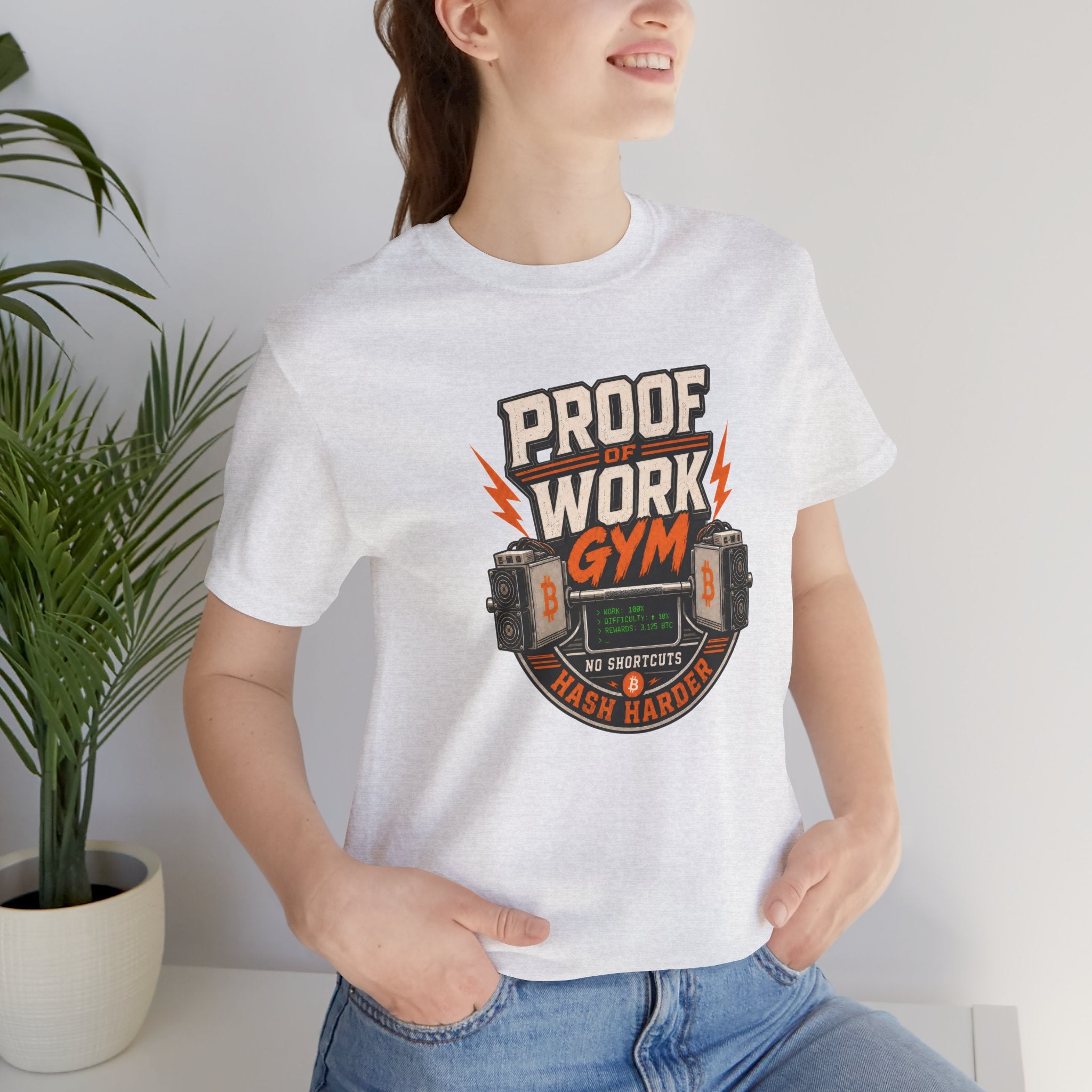 Proof of Work Bitcoin Mining Gym Tee | Bella Canvas 3001