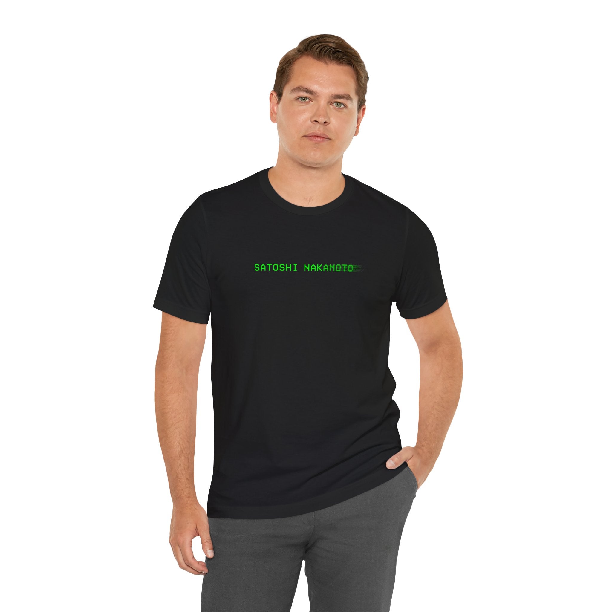Satoshi Nakamoto Shirt | Retro Green Terminal Bitcoin Tee | Anonymous Creator Bitcoin Merch | Bella Canvas 3001
