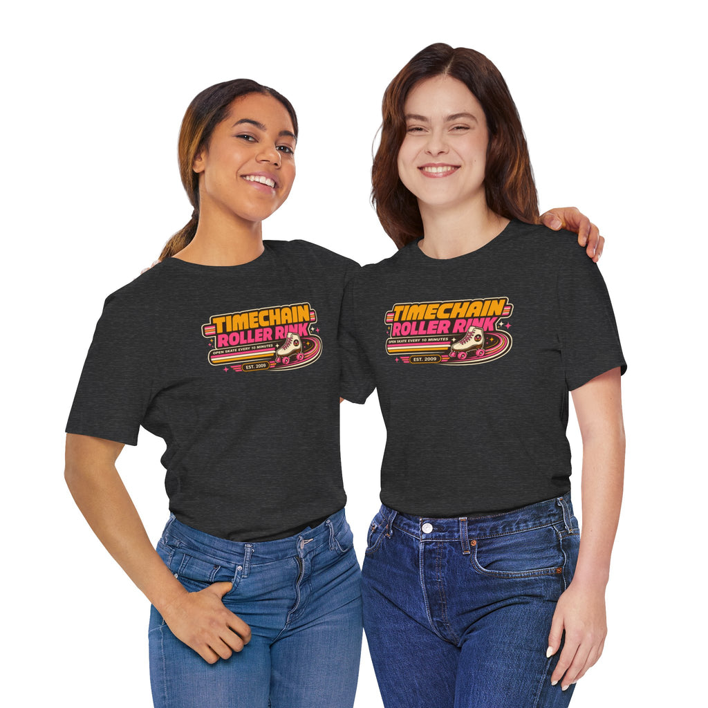 Incognito Timechain Roller Rink graphic tee | Retro roller skate design | Bella Canvas 3001