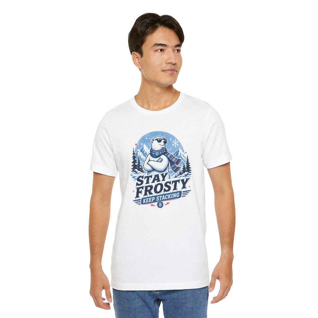 Stay Frosty, Keep Stacking Bitcoin T-Shirt | Bella Canvas 3001