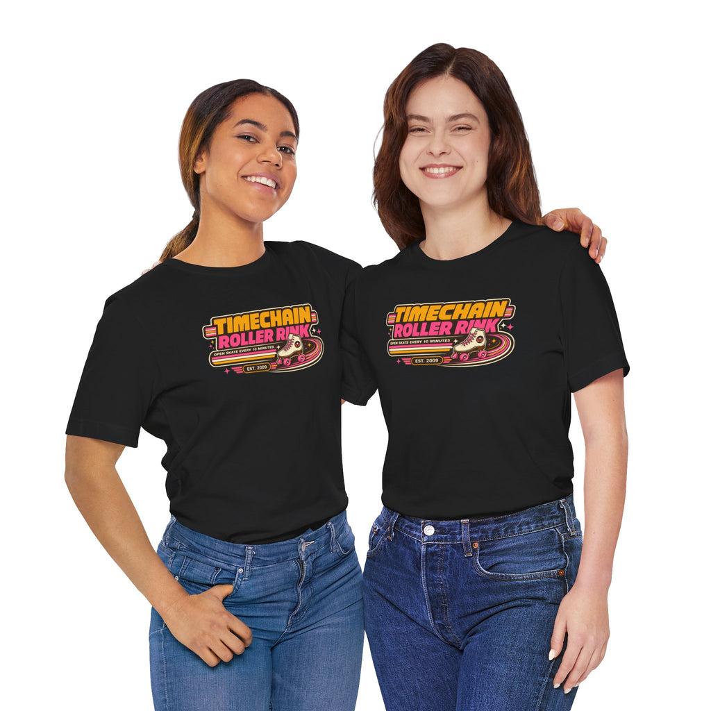 Incognito Timechain Roller Rink graphic tee | Retro roller skate design | Bella Canvas 3001