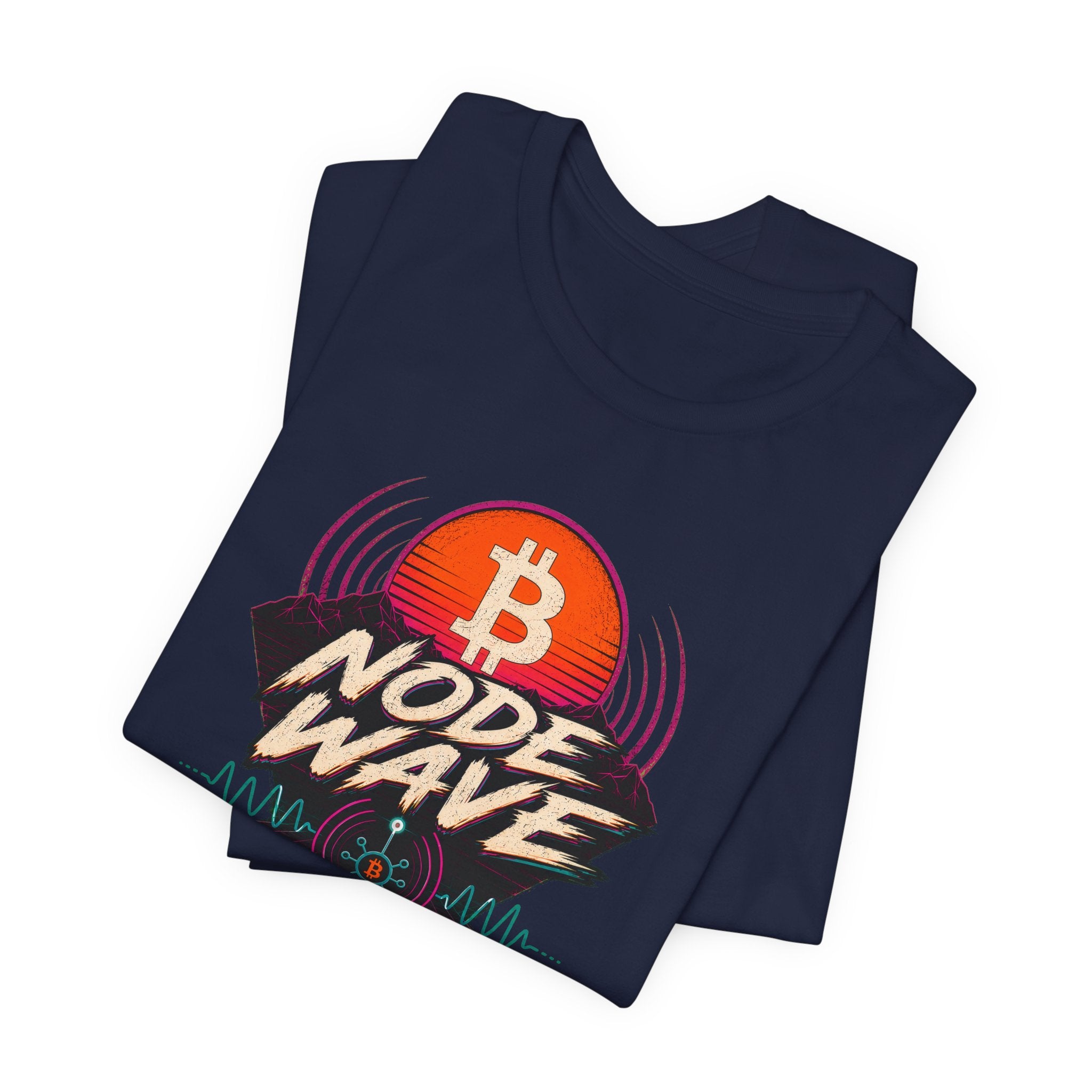 Bitcoin Node Wave "Run the Signal" Retro Tee | Bella Canvas 3001