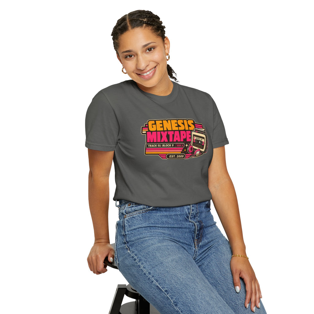 Incognito Heavyweight Genesis Mixtape Retro Cassette T-Shirt | Vintage Music Tee | Comfort Colors 1717