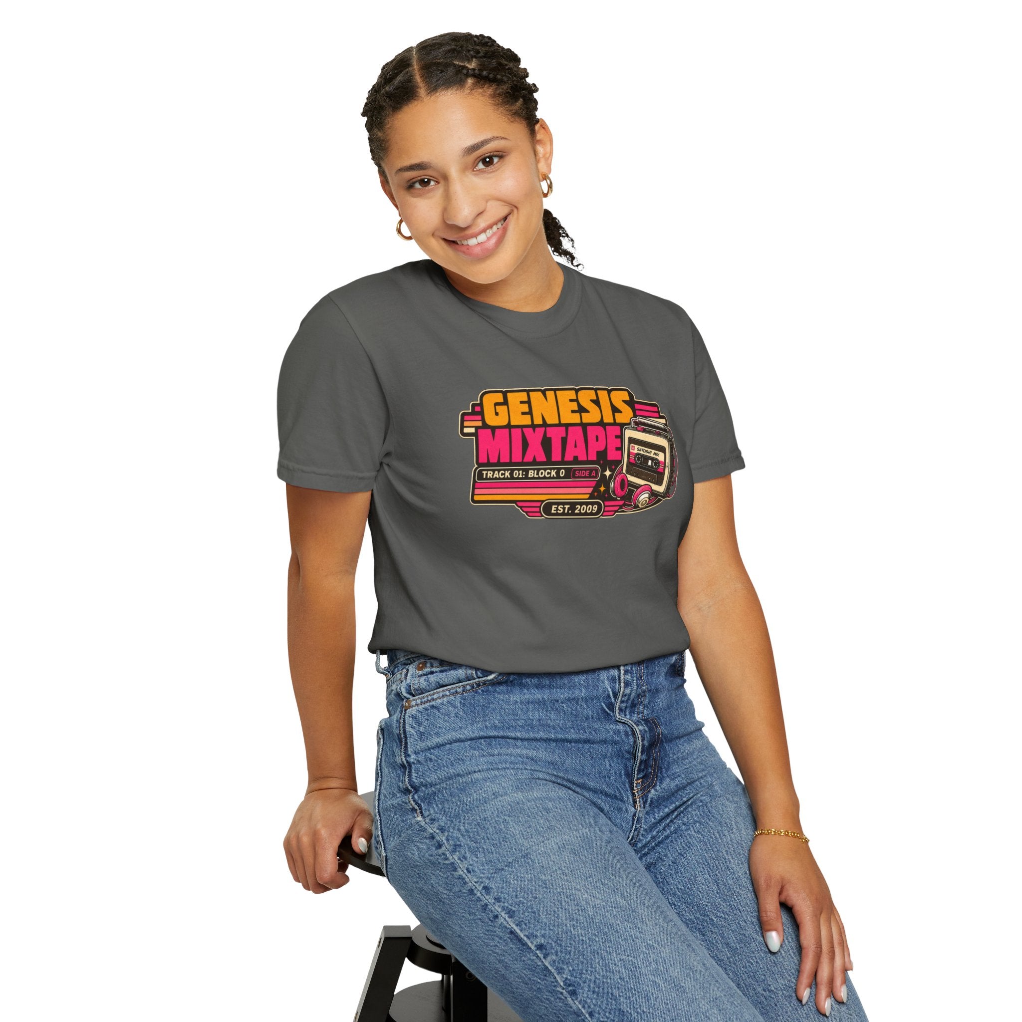 Incognito Heavyweight Genesis Mixtape Retro Cassette T-Shirt | Vintage Music Tee | Comfort Colors 1717