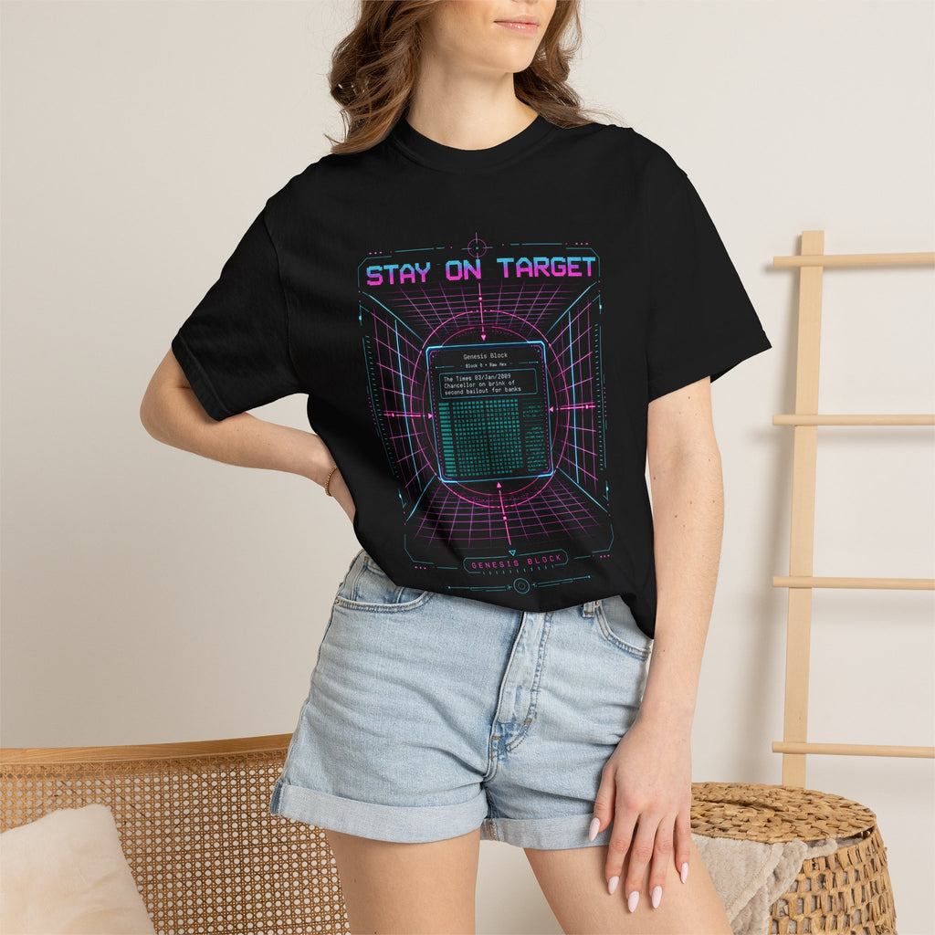 Incognito Genesis Block Heavyweight Tee | Retro 80s Cypherpunk T-shirt | Stay on Target | Comfort Colors 1717