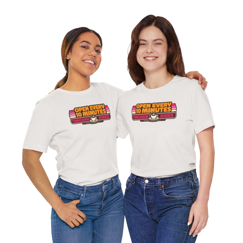 Incognito Open Every 10 Minutes Timechain Diner Tee | Retro Coffee T-Shirt | Bella Canvas 3001