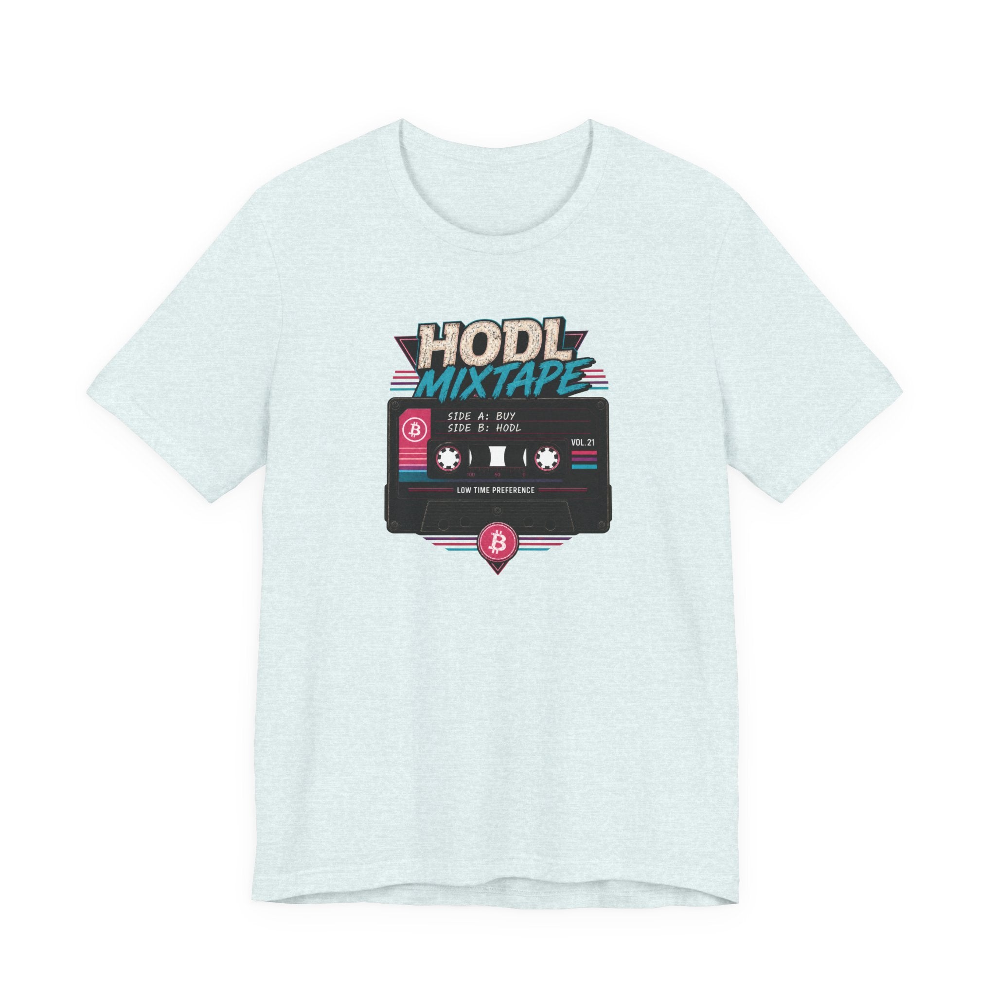HODL Mixtape Cassette T-Shirt | Bitcoin Low Time Preference retro design Tee | Bella Canvas 3001