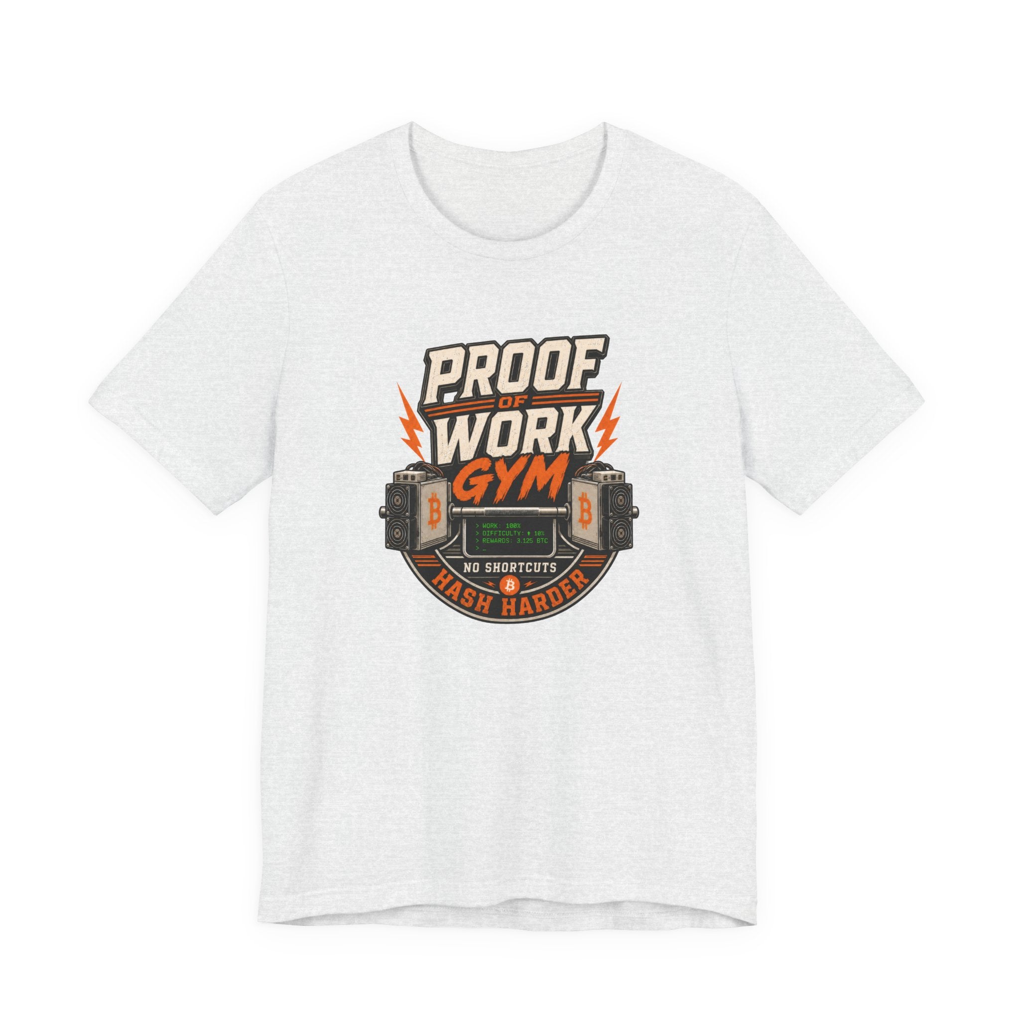 Proof of Work Bitcoin Mining Gym Tee | Bella Canvas 3001