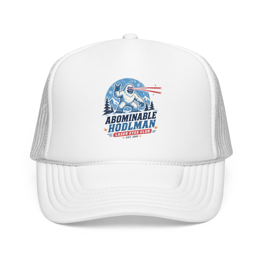 Abominable HODLman Laser Eyes Club Foam Trucker Hat