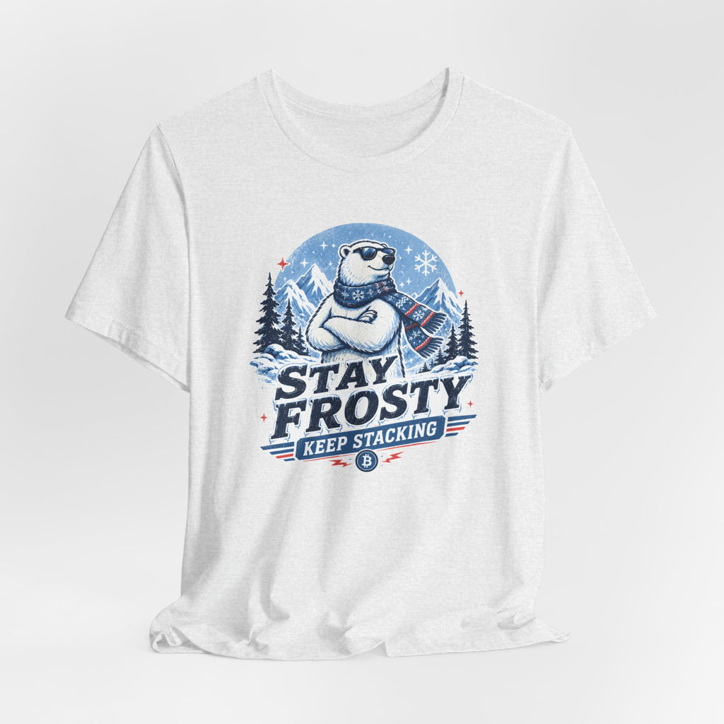 Stay Frosty, Keep Stacking Bitcoin T-Shirt | Bella Canvas 3001