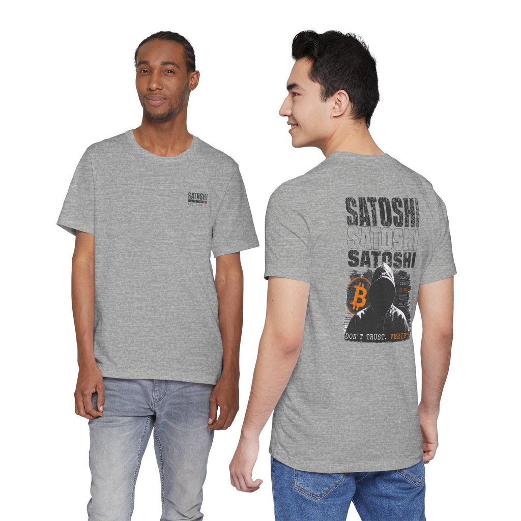 Satoshi Nakamoto Shirt | Player Unknown Bitcoin Tee | Don't Trust Verify Band T-shirt | Bella Canvas 3001