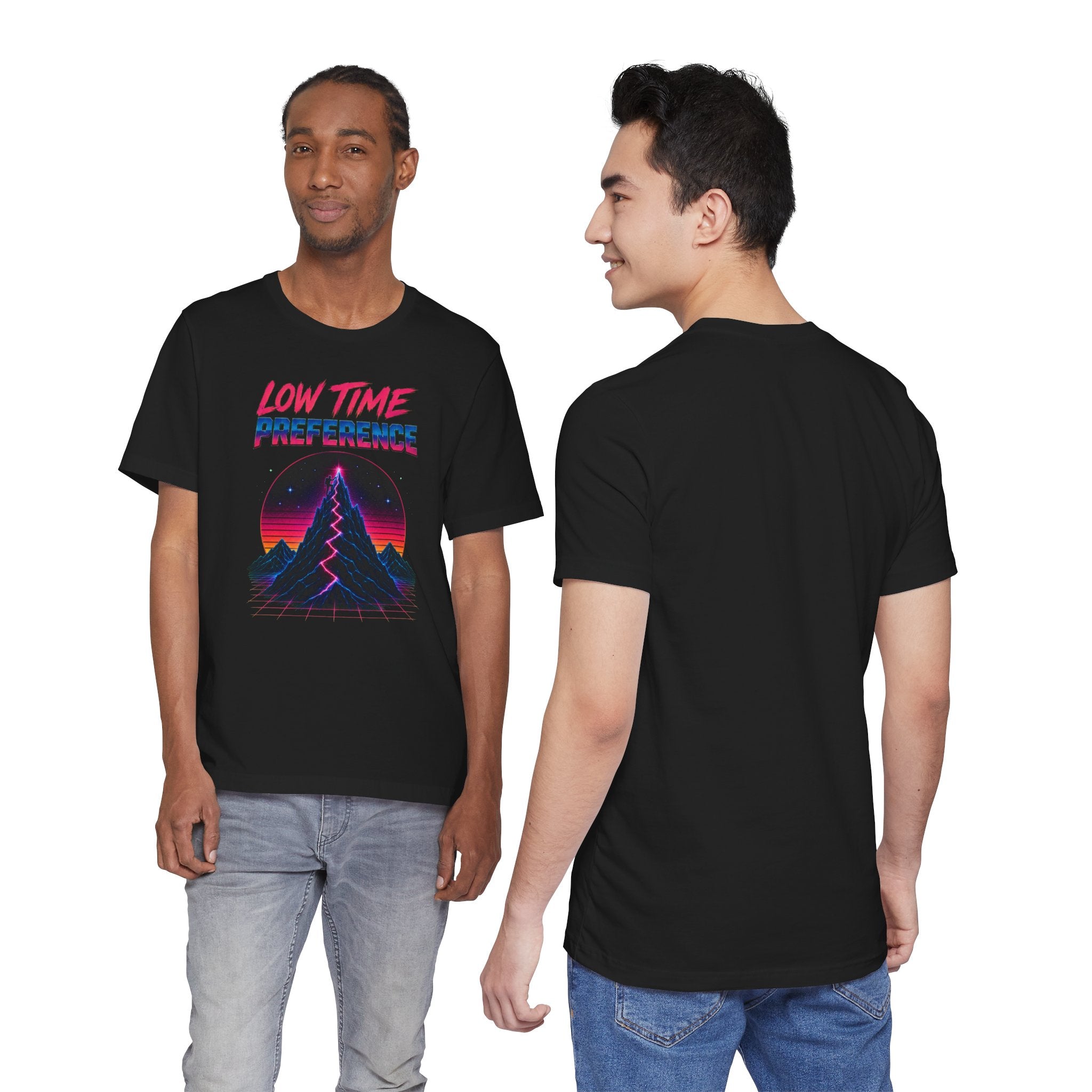 Incognito Low Time Preference Retro Synthwave Mountain T-Shirt | Bella Canvas 3001