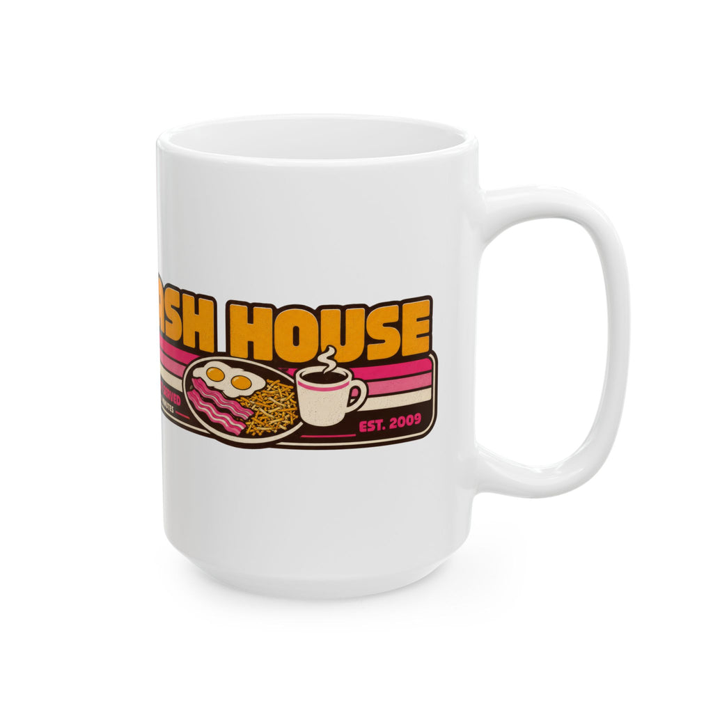 Hash House Retro Breakfast Logo Mug | Breakfast Served Every 10 Minutes | 11oz and 15 oz