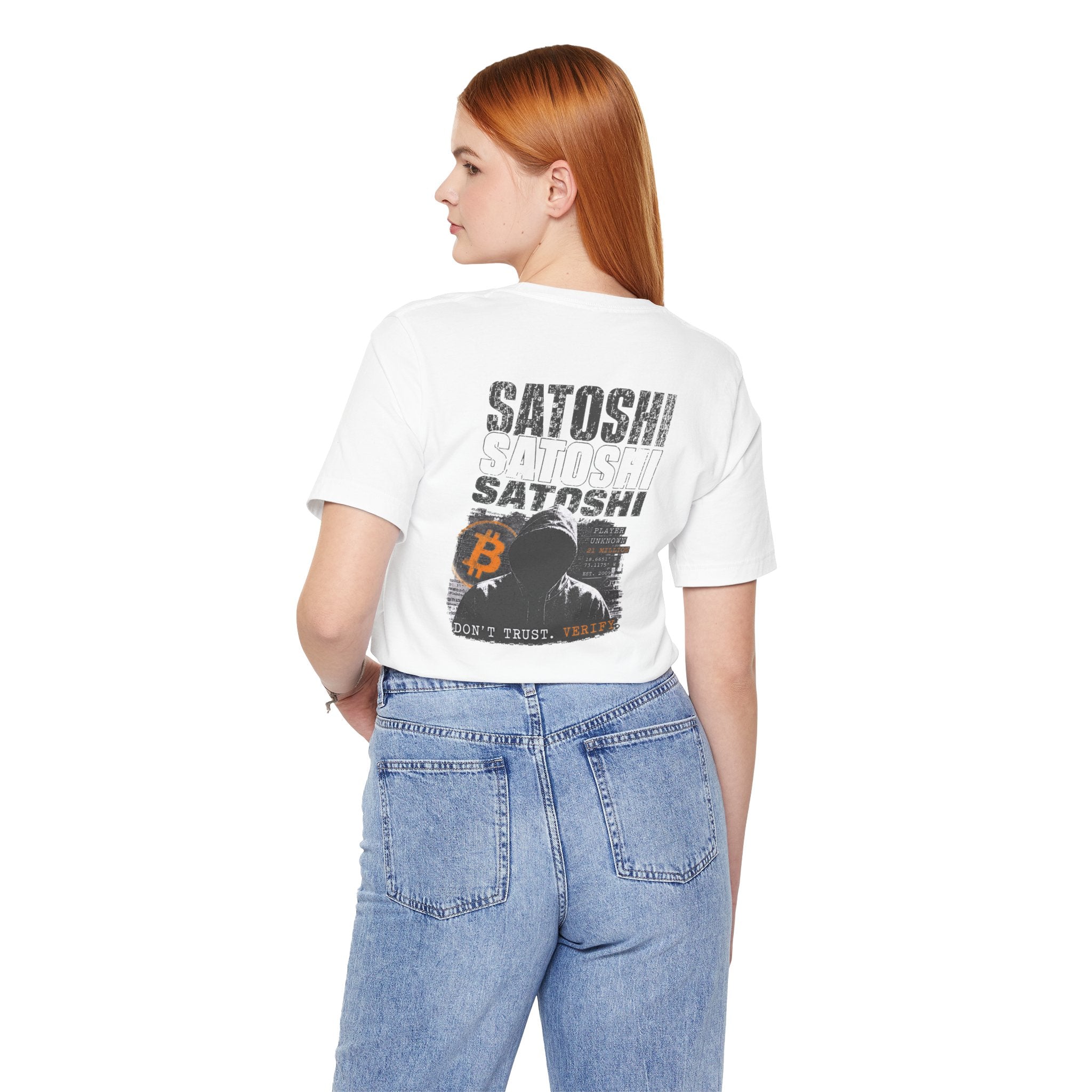 Satoshi Nakamoto Shirt | Player Unknown Bitcoin Tee | Don't Trust Verify Band T-shirt | Bella Canvas 3001