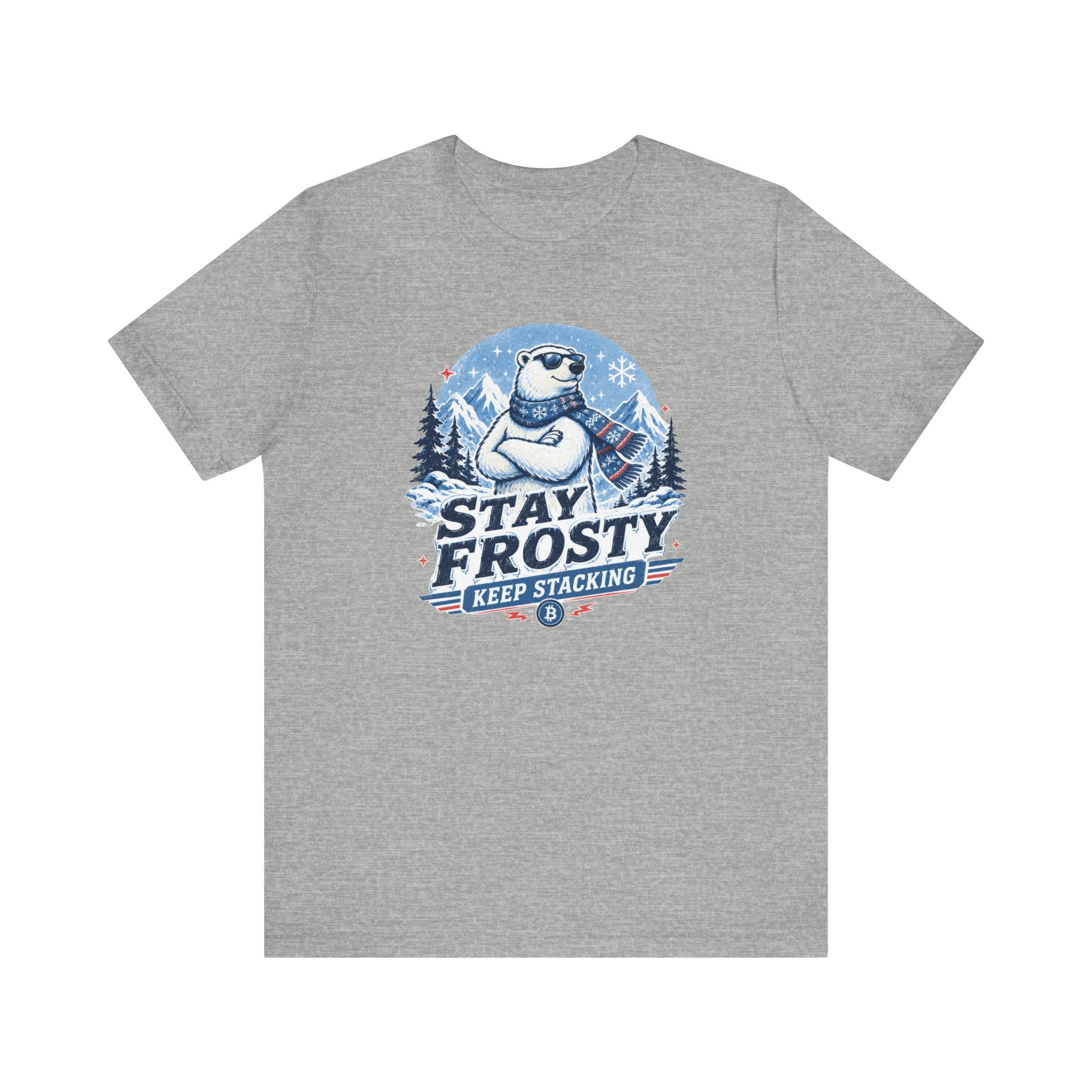 Stay Frosty, Keep Stacking Bitcoin T-Shirt | Bella Canvas 3001