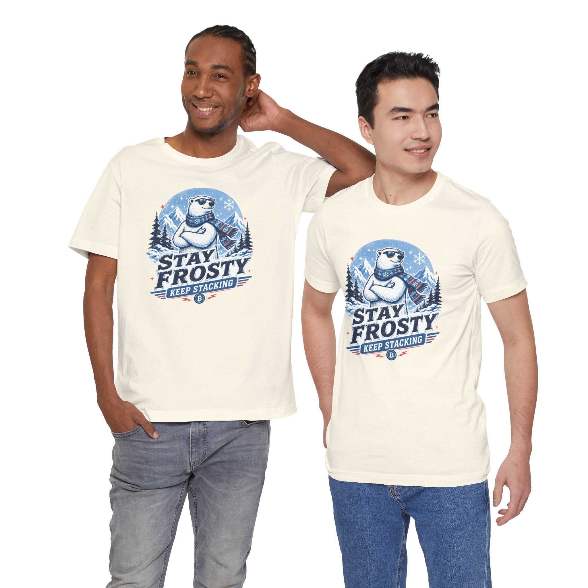 Stay Frosty, Keep Stacking Bitcoin T-Shirt | Bella Canvas 3001