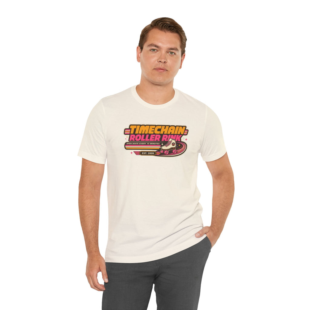 Incognito Timechain Roller Rink graphic tee | Retro roller skate design | Bella Canvas 3001