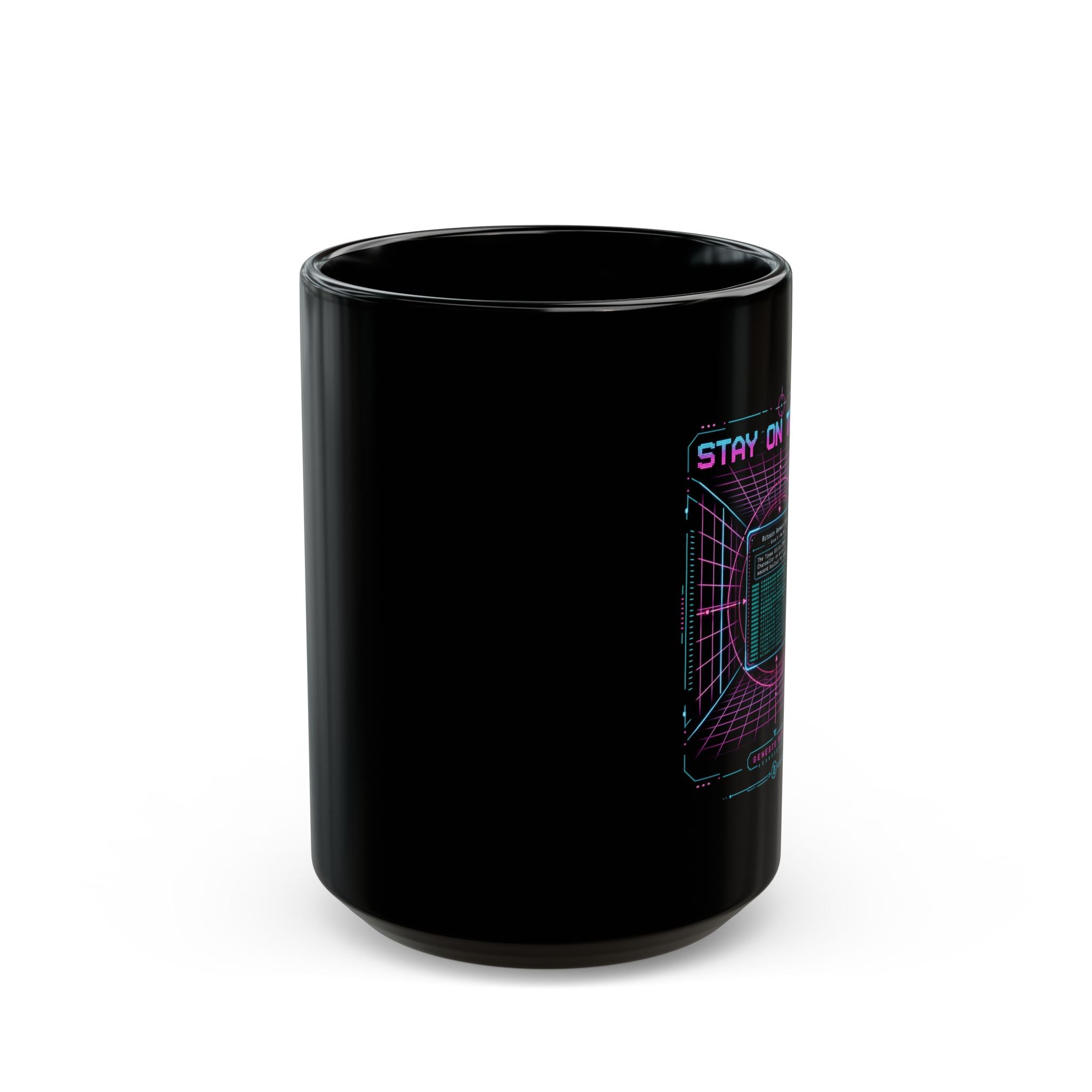 Stay On Target Retro Bitcoin Genesis Block Mug 11oz and 15oz