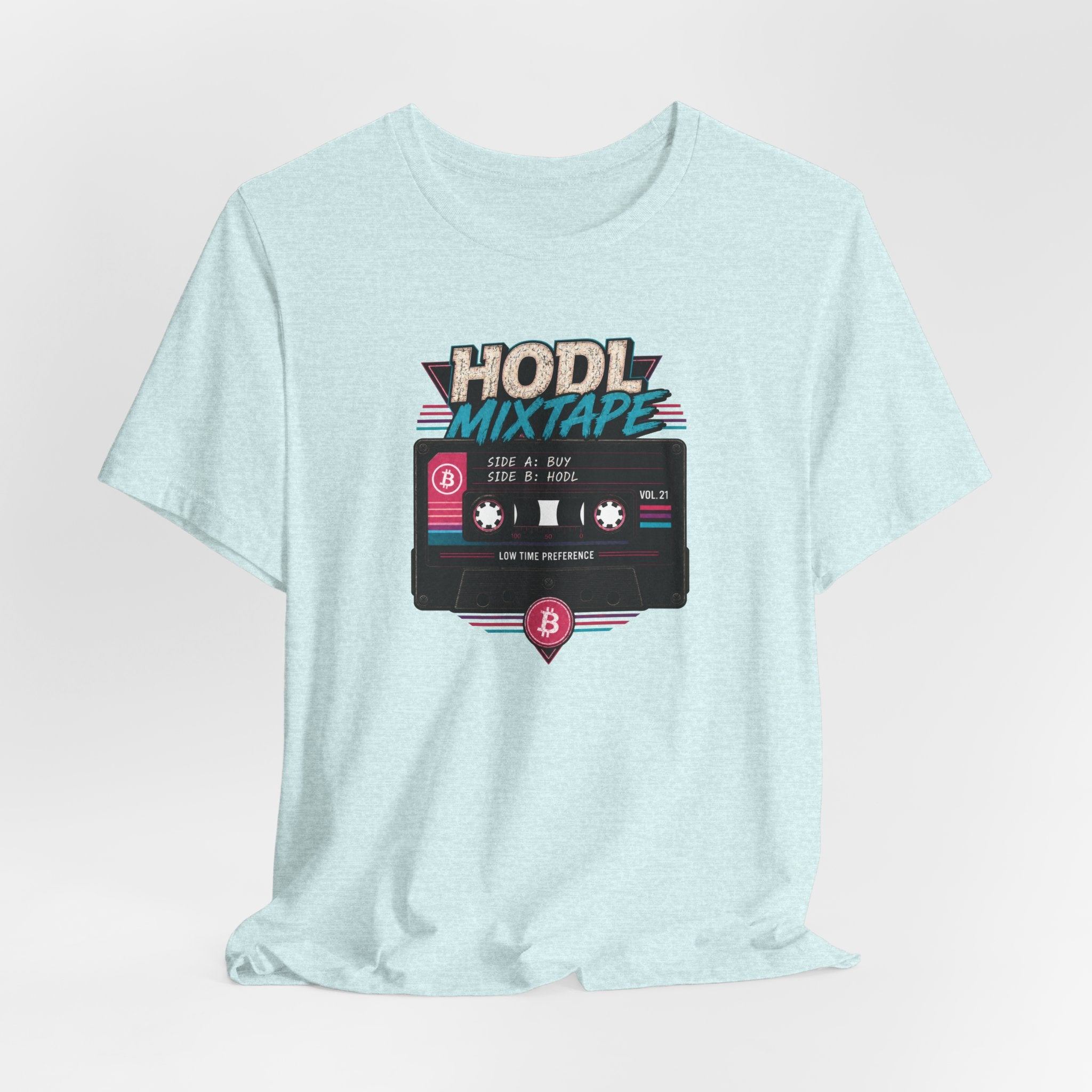 HODL Mixtape Cassette T-Shirt | Bitcoin Low Time Preference retro design Tee | Bella Canvas 3001
