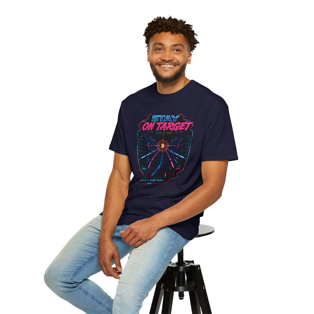 Stay On Target Bitcoin Heavyweight Graphic Tee | Comfort Colors 1717