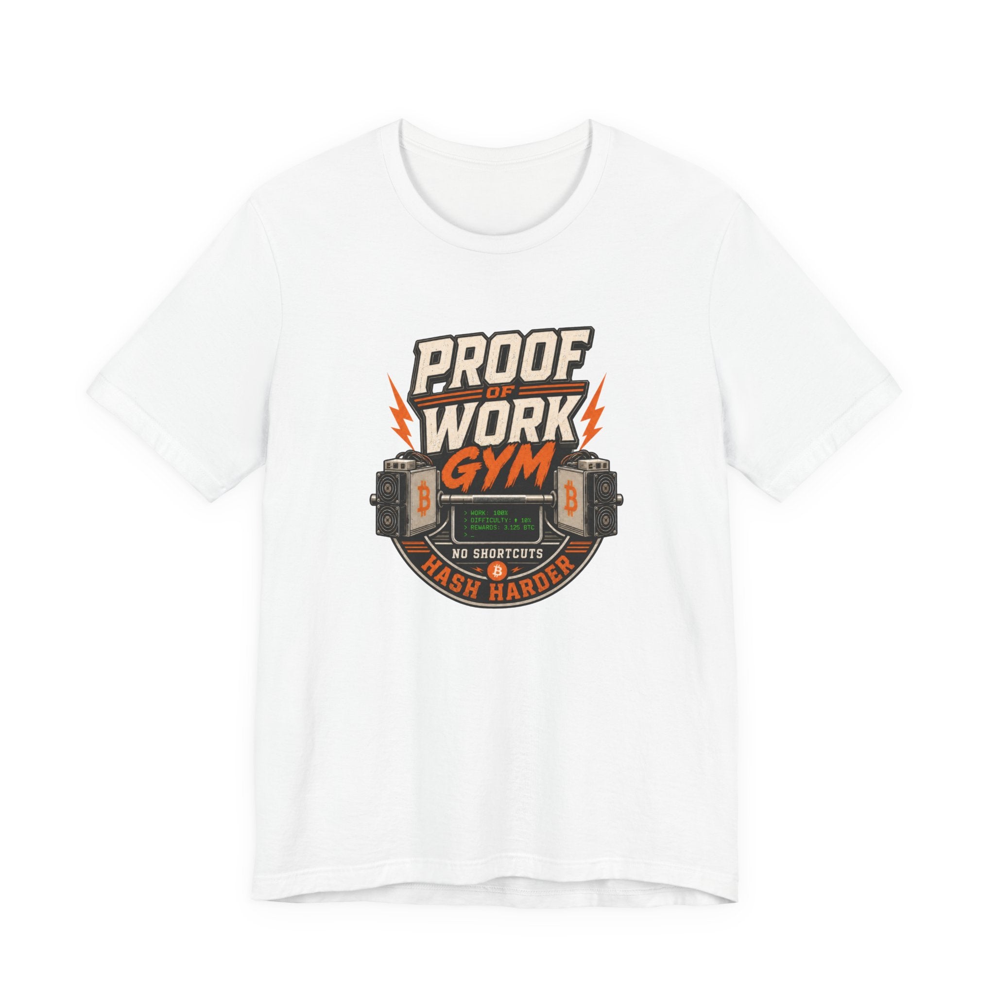 Proof of Work Bitcoin Mining Gym Tee | Bella Canvas 3001