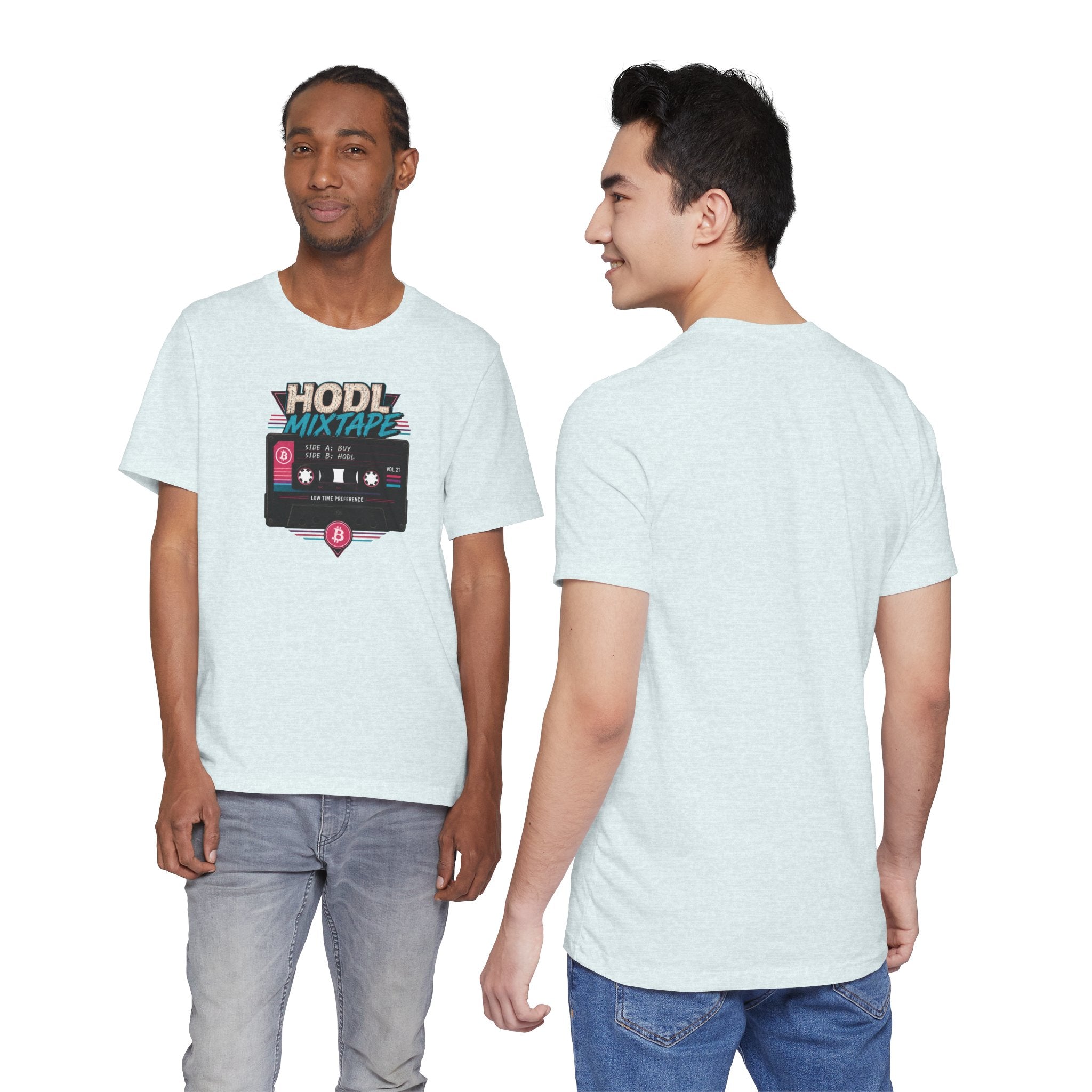 HODL Mixtape Cassette T-Shirt | Bitcoin Low Time Preference retro design Tee | Bella Canvas 3001