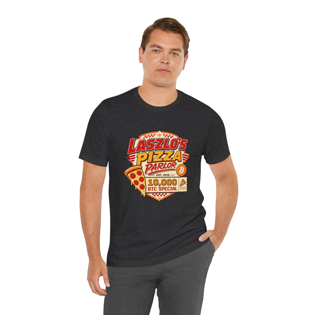 Laszlo's Pizza Parlor 10,000 Bitcoin Pizza Day Tee | Bella Canvas 3001