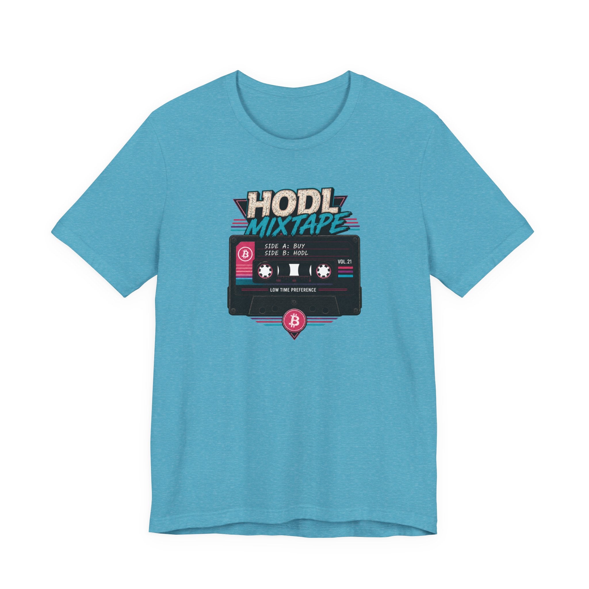 HODL Mixtape Cassette T-Shirt | Bitcoin Low Time Preference retro design Tee | Bella Canvas 3001