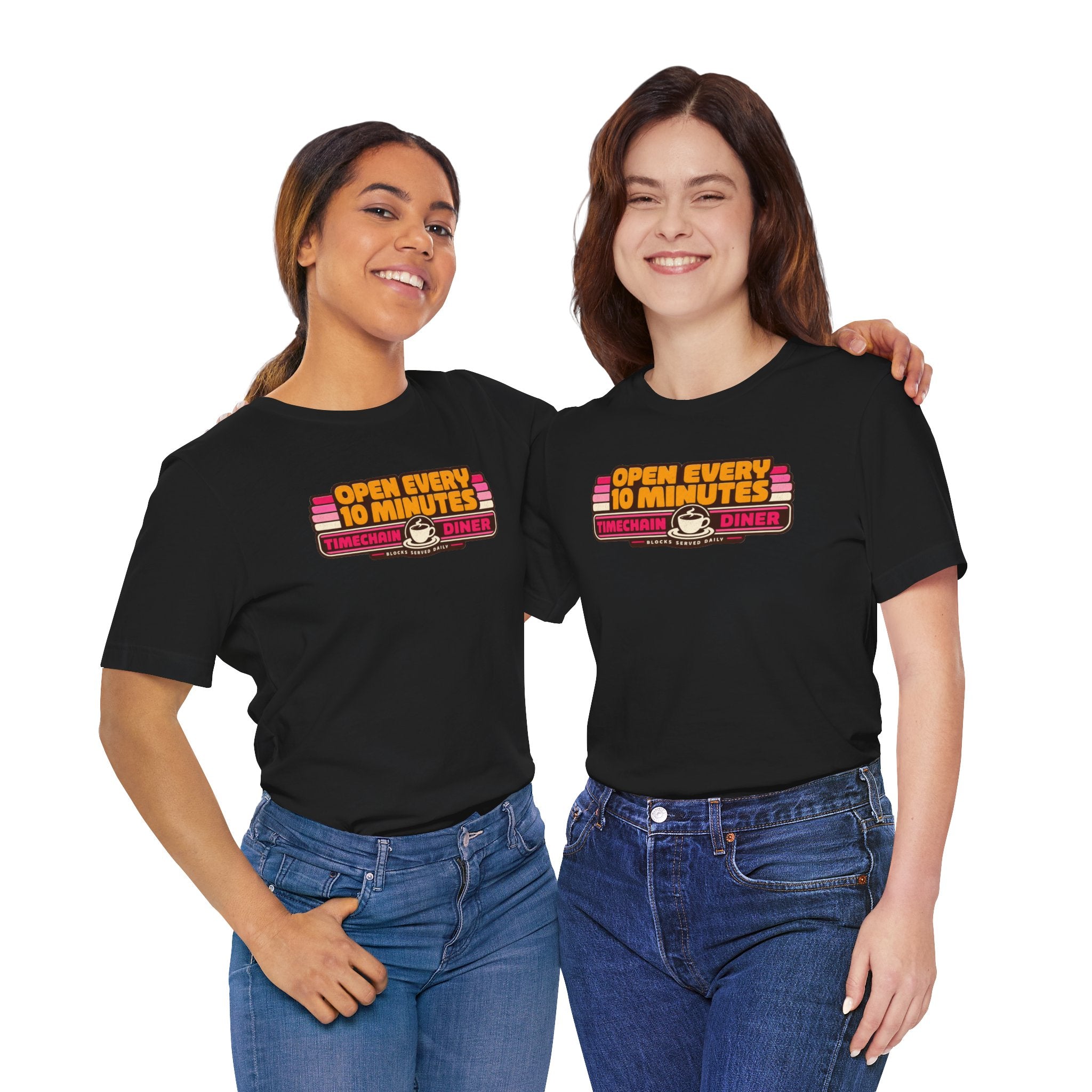 Incognito Open Every 10 Minutes Timechain Diner Tee | Retro Coffee T-Shirt | Bella Canvas 3001