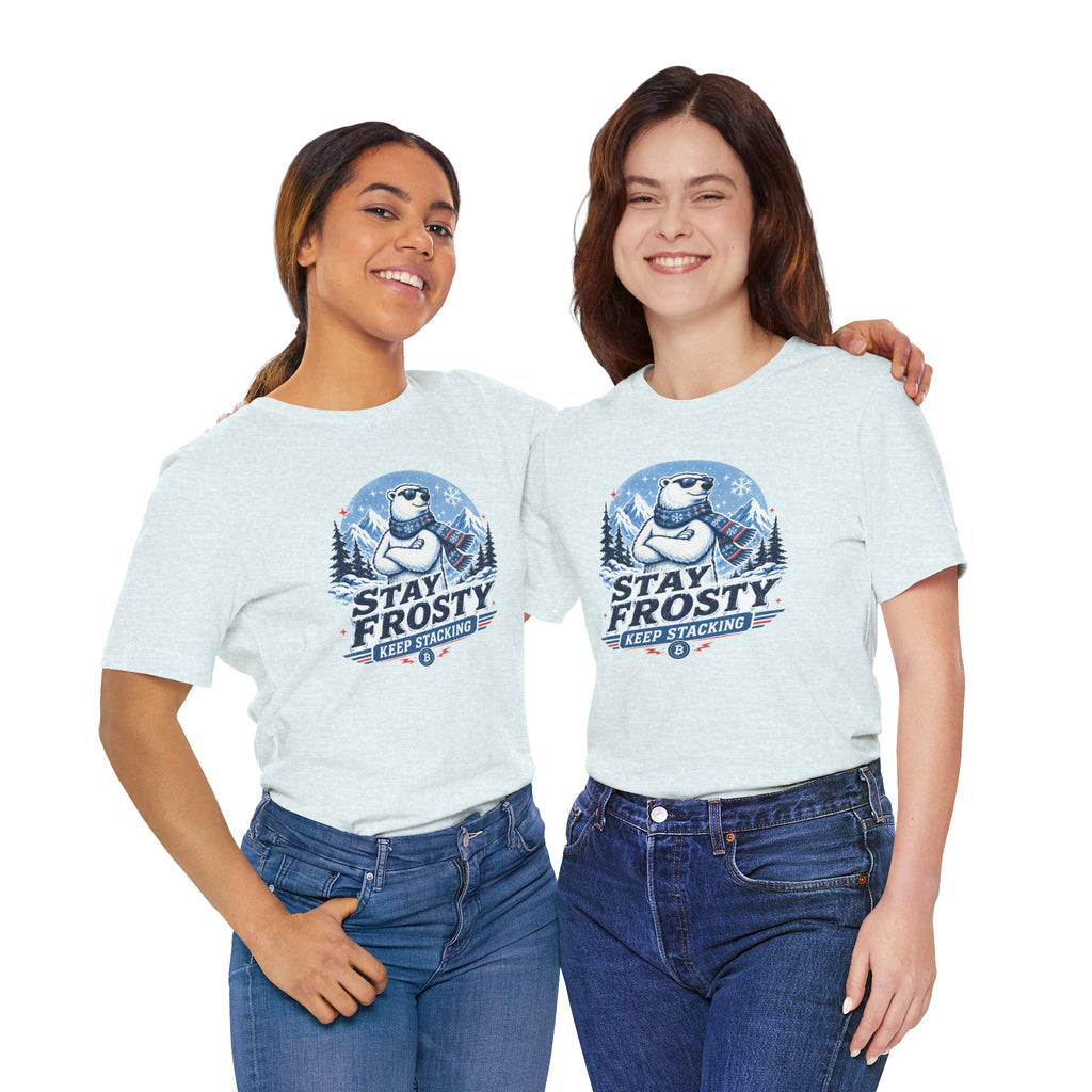 Stay Frosty, Keep Stacking Bitcoin T-Shirt | Bella Canvas 3001