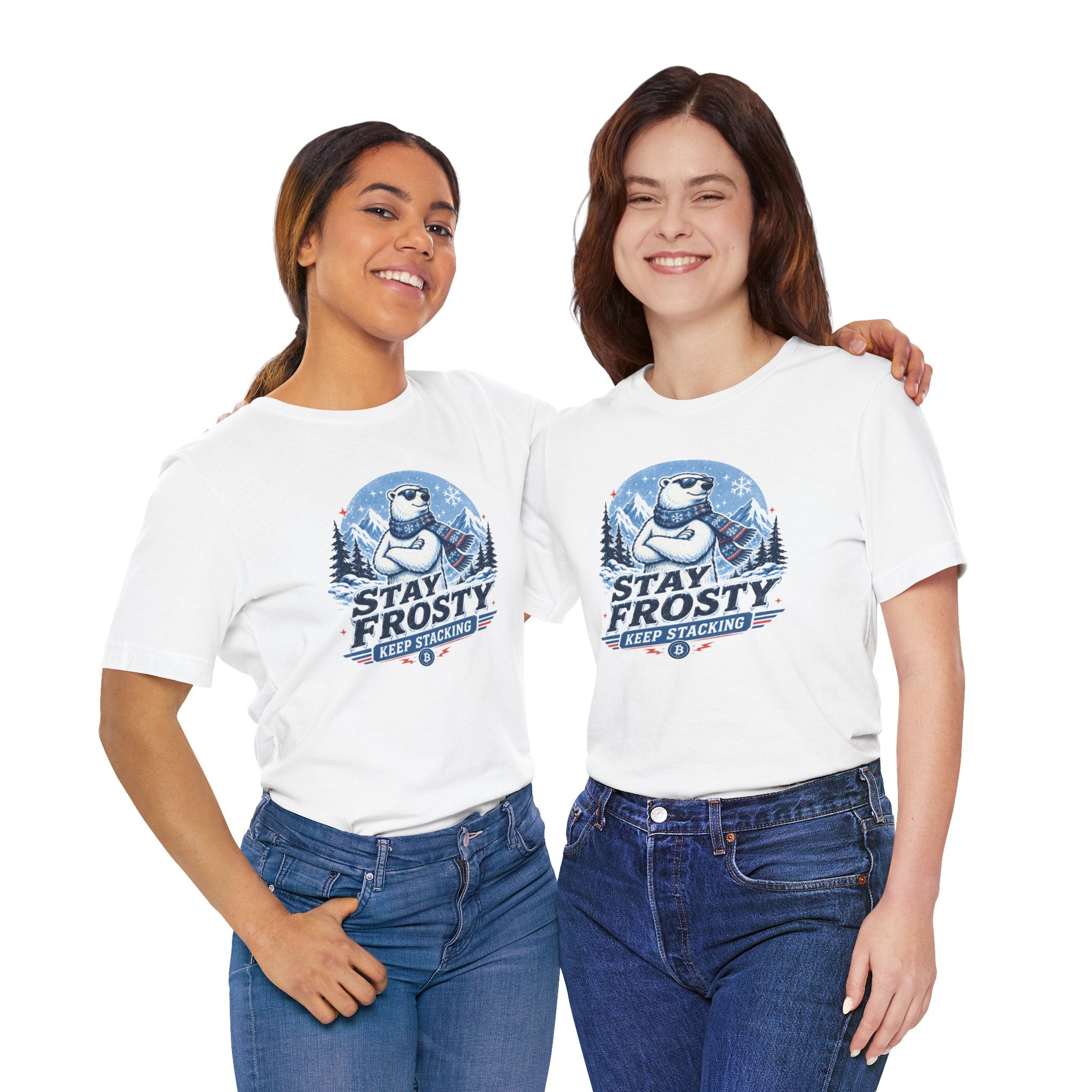 Stay Frosty, Keep Stacking Bitcoin T-Shirt | Bella Canvas 3001