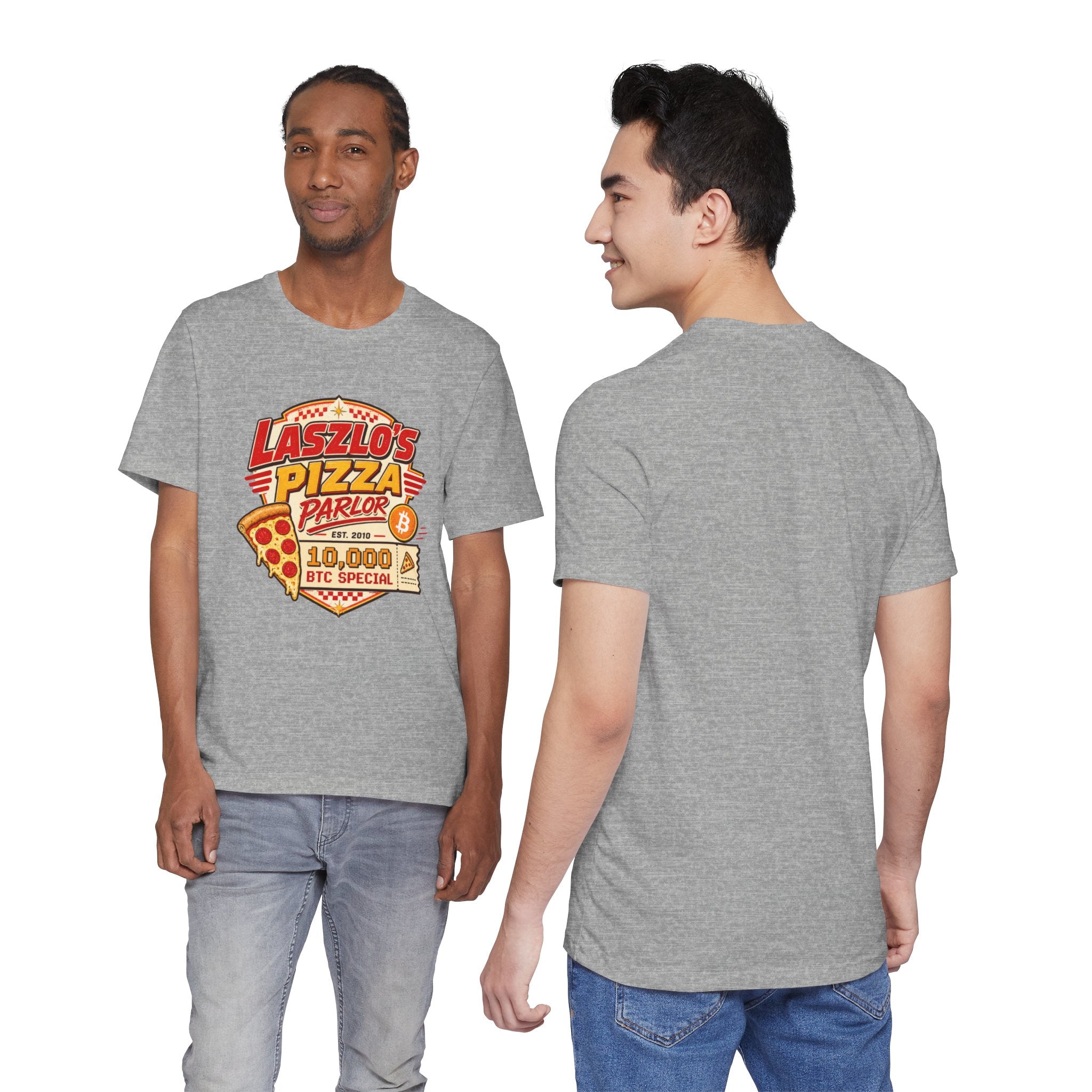 Laszlo's Pizza Parlor 10,000 Bitcoin Pizza Day Tee | Bella Canvas 3001