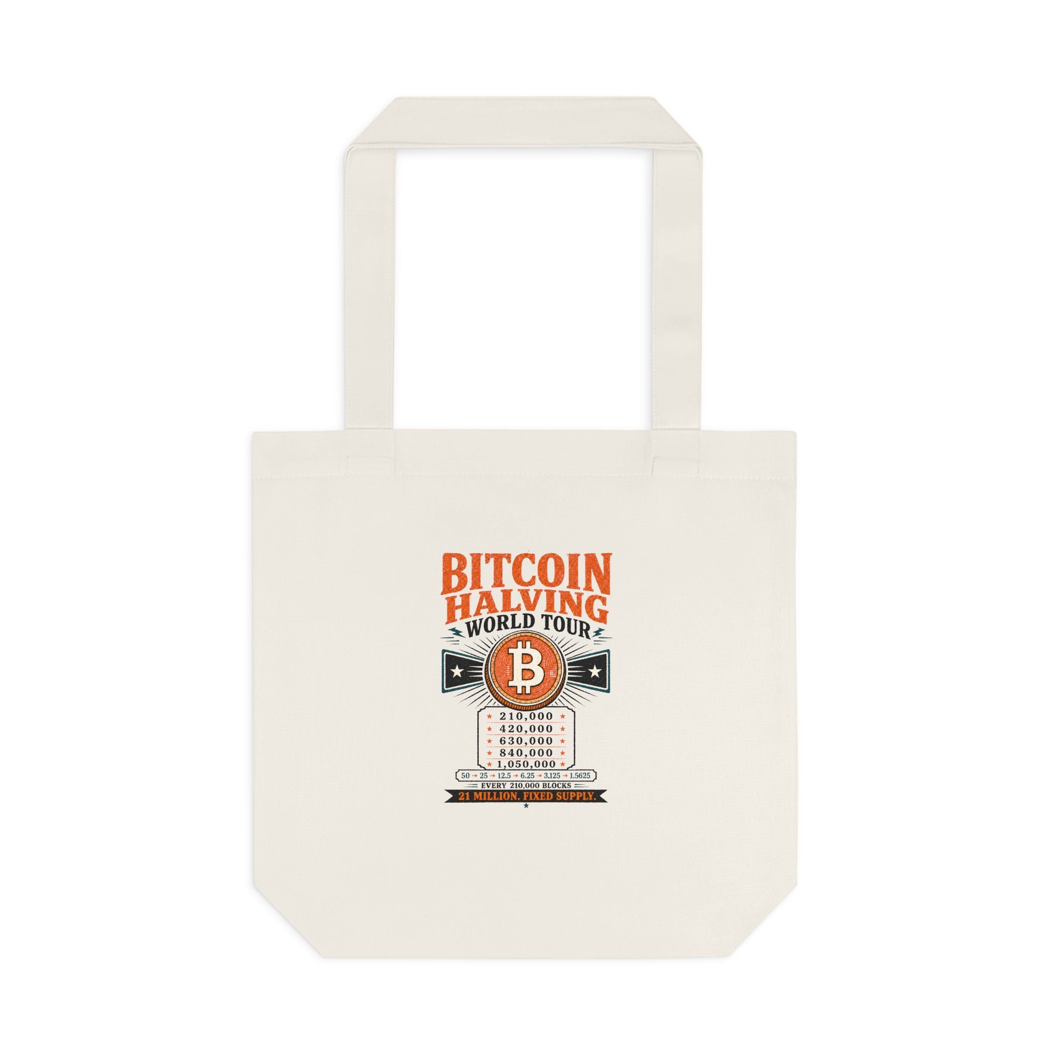 Bitcoin Halving World Tour Tote Bag | Bitcoin Cotton Canvas Tote