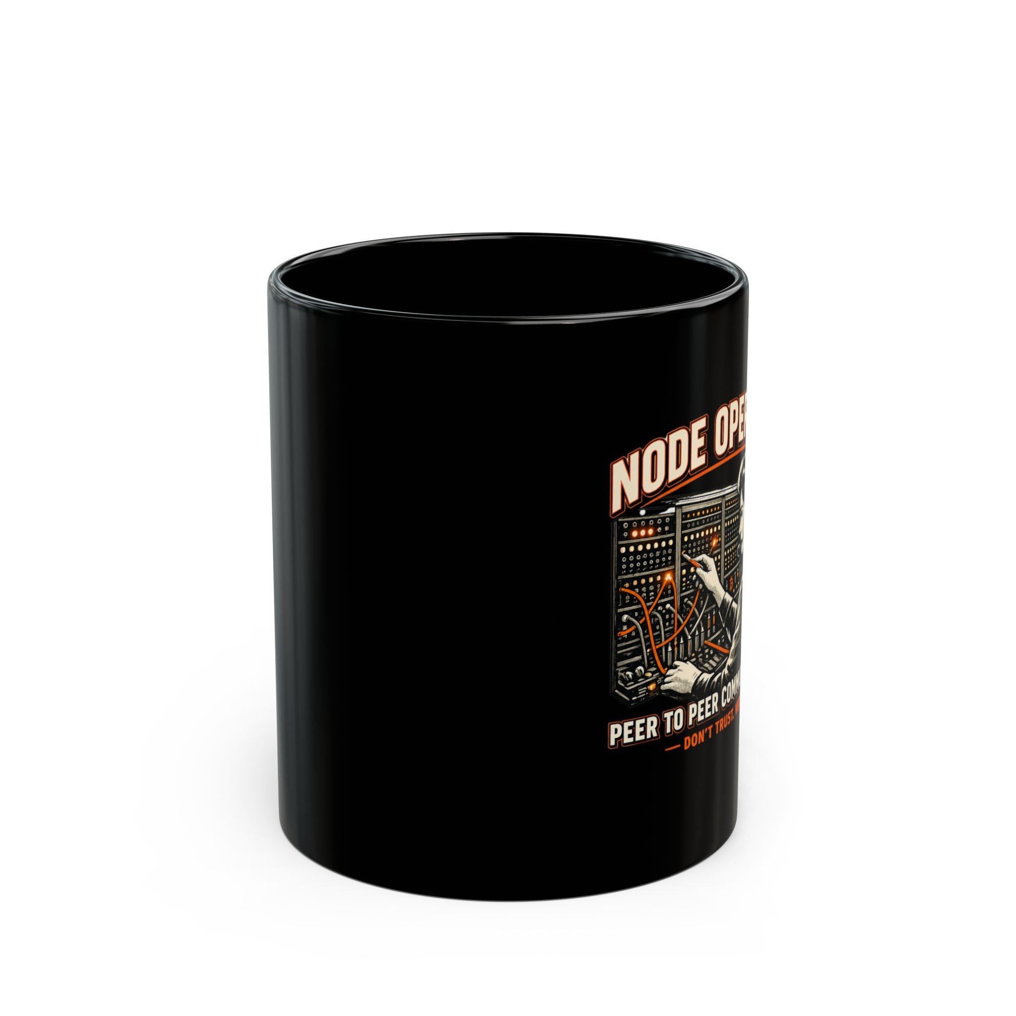 Node Operator switchboard vintage illustration Mug | IT networking coffee cup