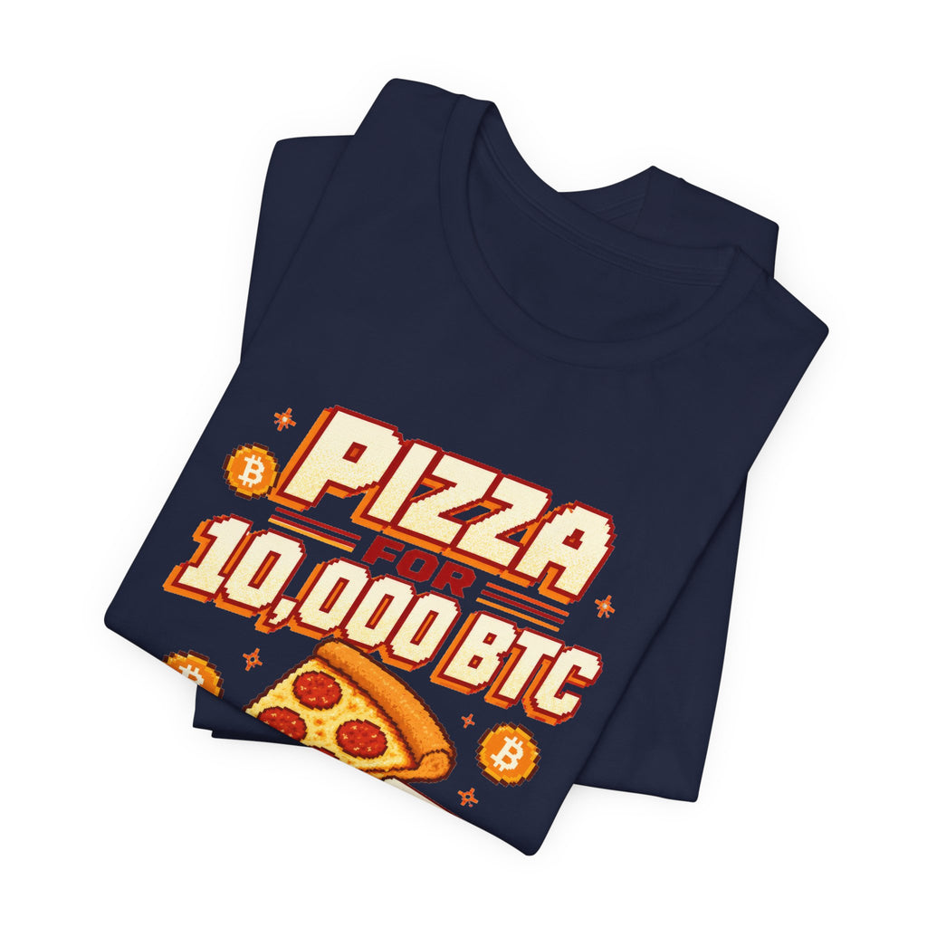 Pizza for 10,000 BTC T-Shirt | Bitcoin Pizza Day Tee | Bella Canvas 3001