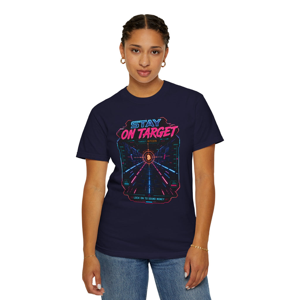 Stay On Target Bitcoin Heavyweight Graphic Tee | Comfort Colors 1717
