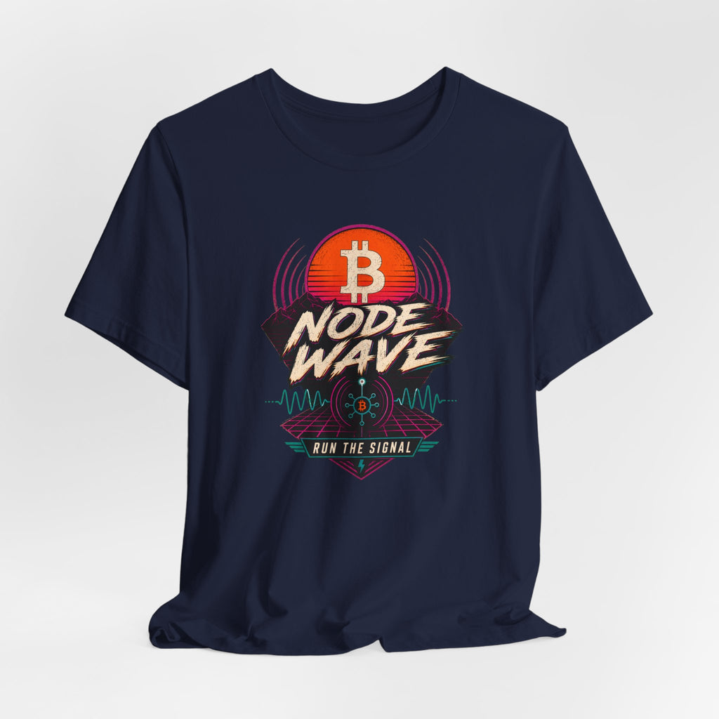 Bitcoin Node Wave "Run the Signal" Retro Tee | Bella Canvas 3001