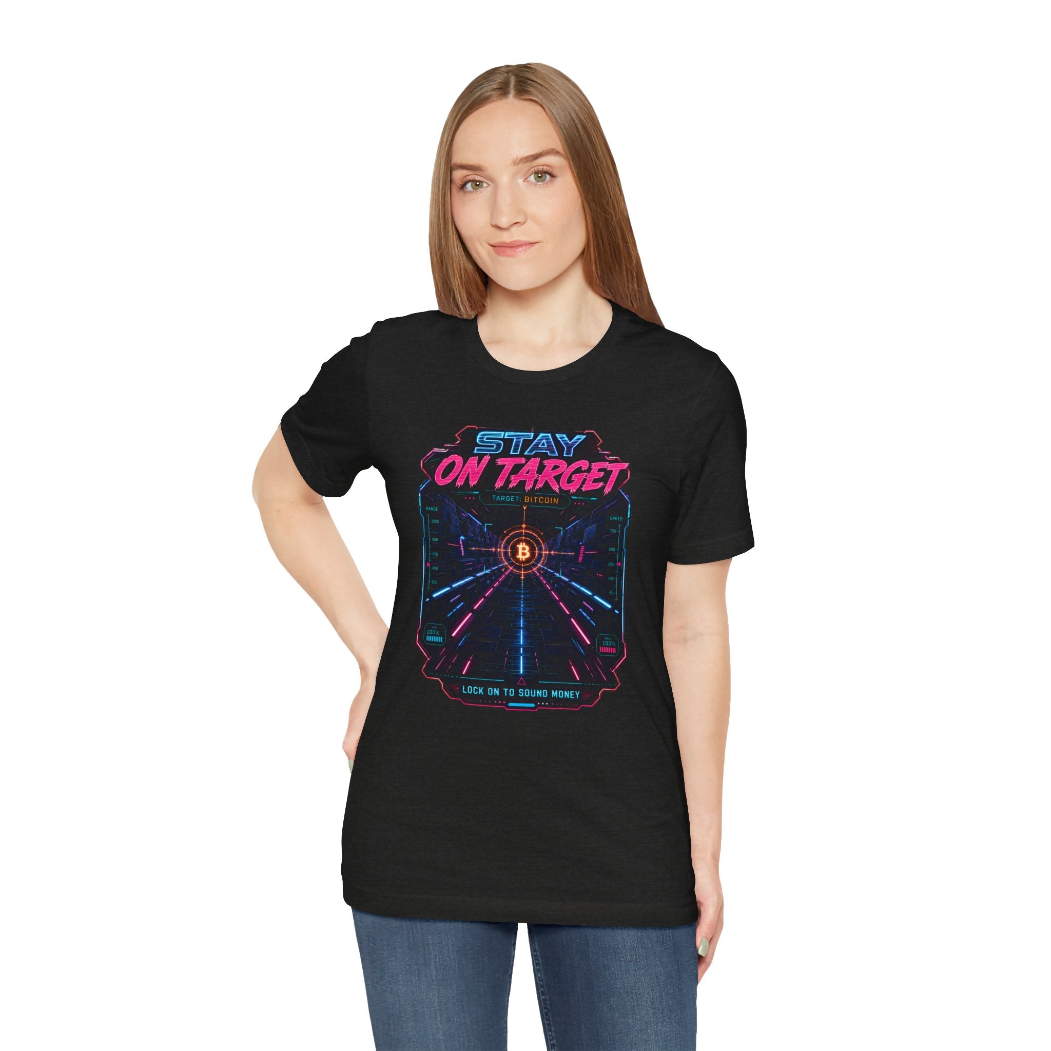 Stay On Target Bitcoin Graphic Tee | Bella Canvas 3001