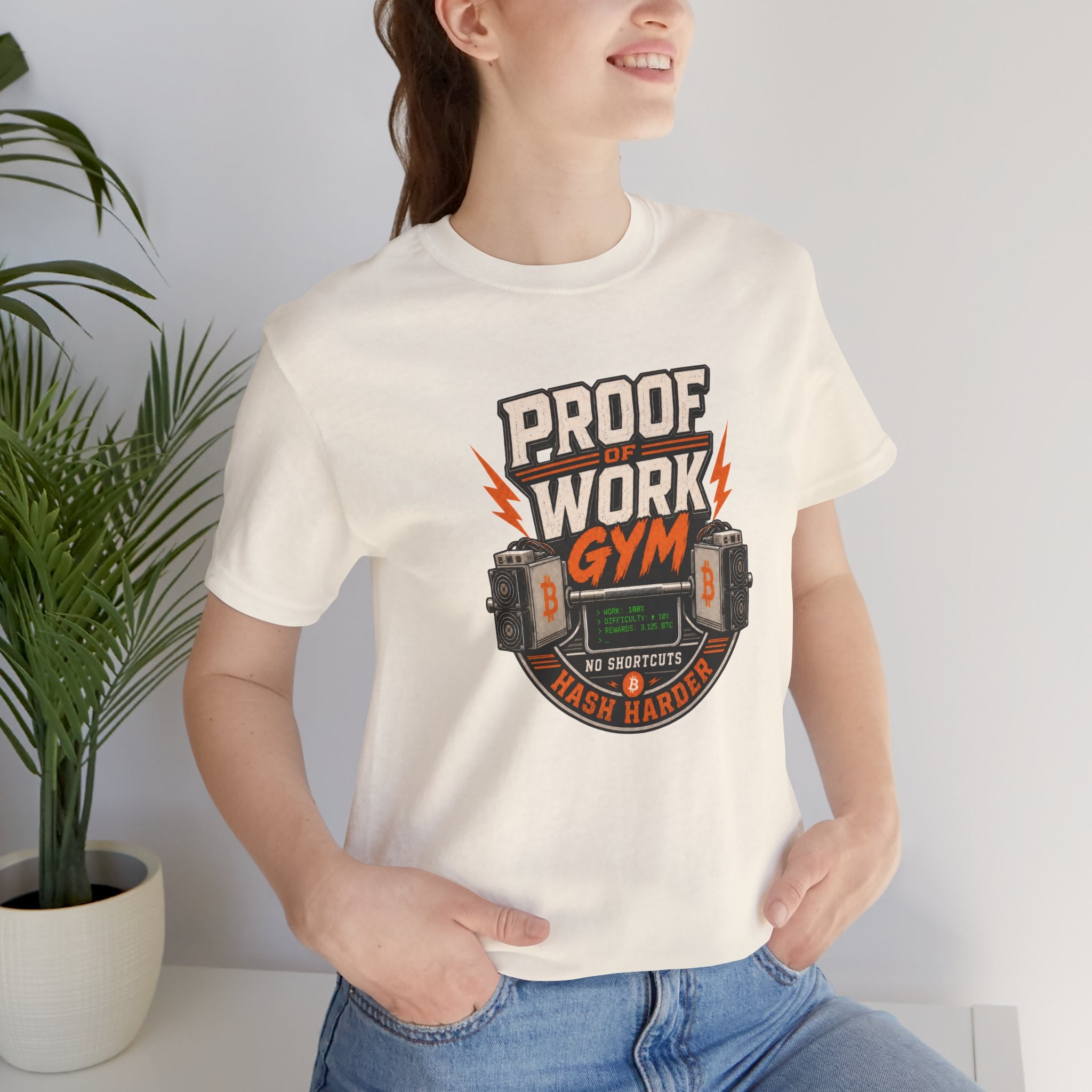 Proof of Work Bitcoin Mining Gym Tee | Bella Canvas 3001