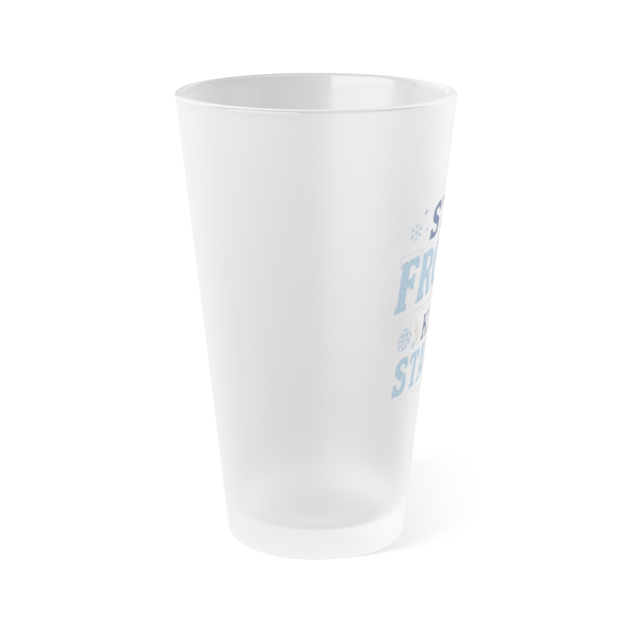 Stay Frosty Keep Stacking Bitcoin Pint Glass | Frosted 16oz Beer Glass