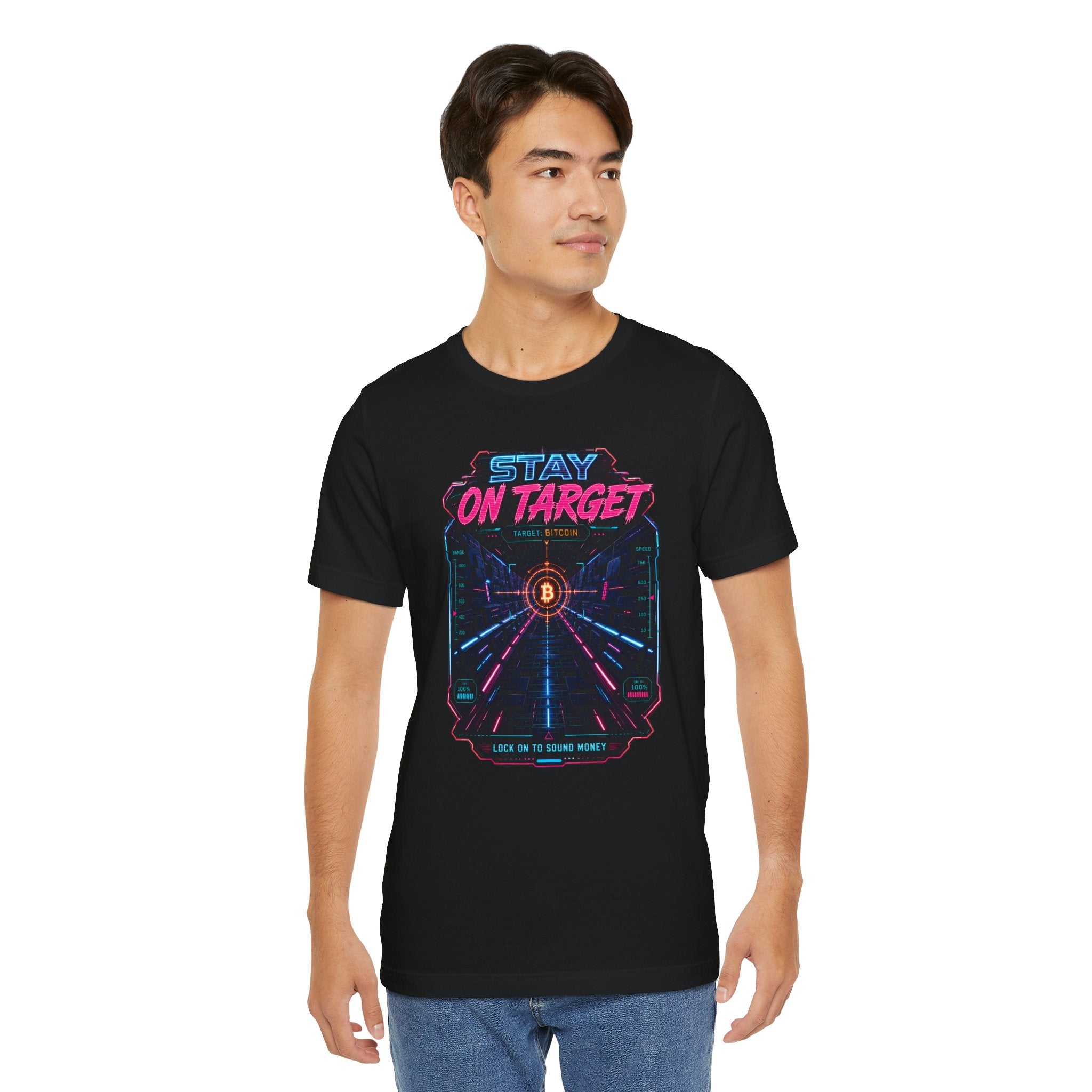Stay On Target Bitcoin Graphic Tee | Bella Canvas 3001