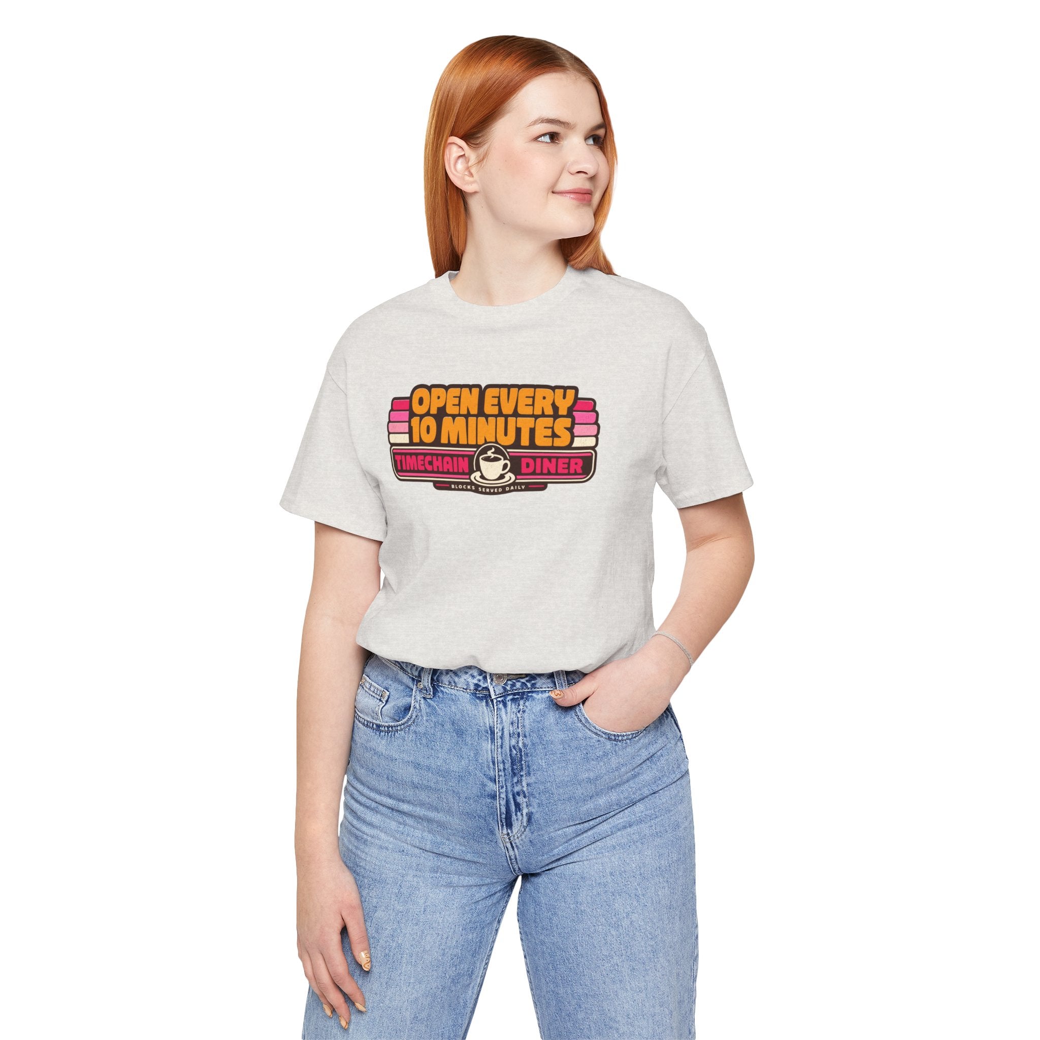 Incognito Open Every 10 Minutes Timechain Diner Tee | Retro Coffee T-Shirt | Bella Canvas 3001