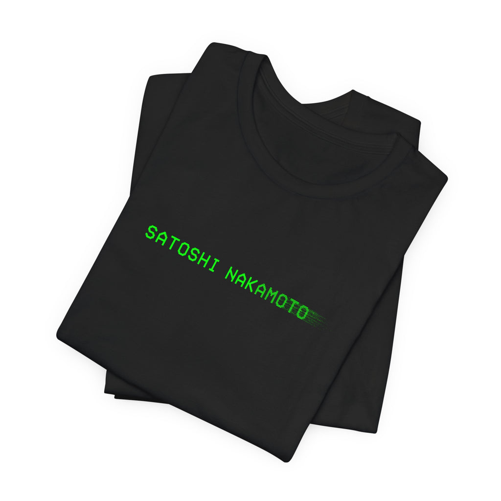 Satoshi Nakamoto Shirt | Retro Green Terminal Bitcoin Tee | Anonymous Creator Bitcoin Merch | Bella Canvas 3001