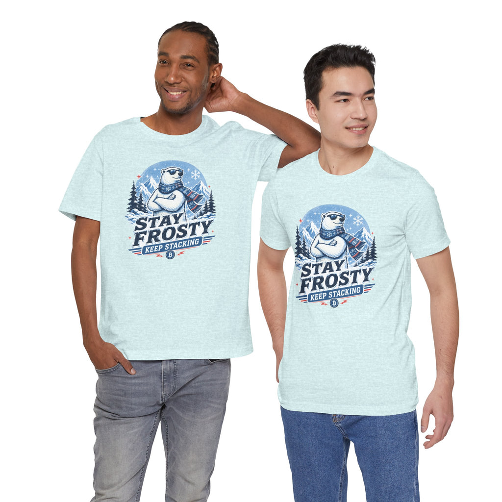 Stay Frosty, Keep Stacking Bitcoin T-Shirt | Bella Canvas 3001