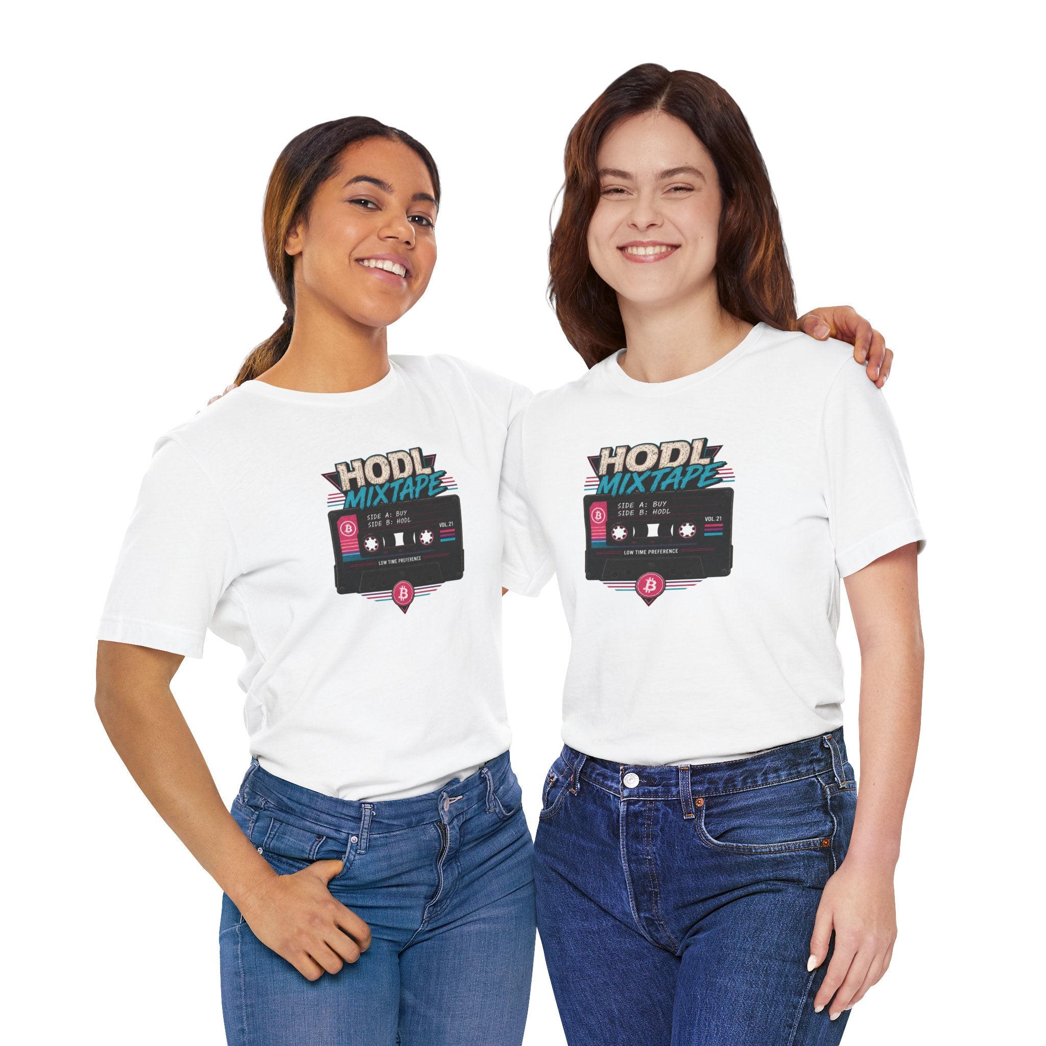 HODL Mixtape Cassette T-Shirt | Bitcoin Low Time Preference retro design Tee | Bella Canvas 3001