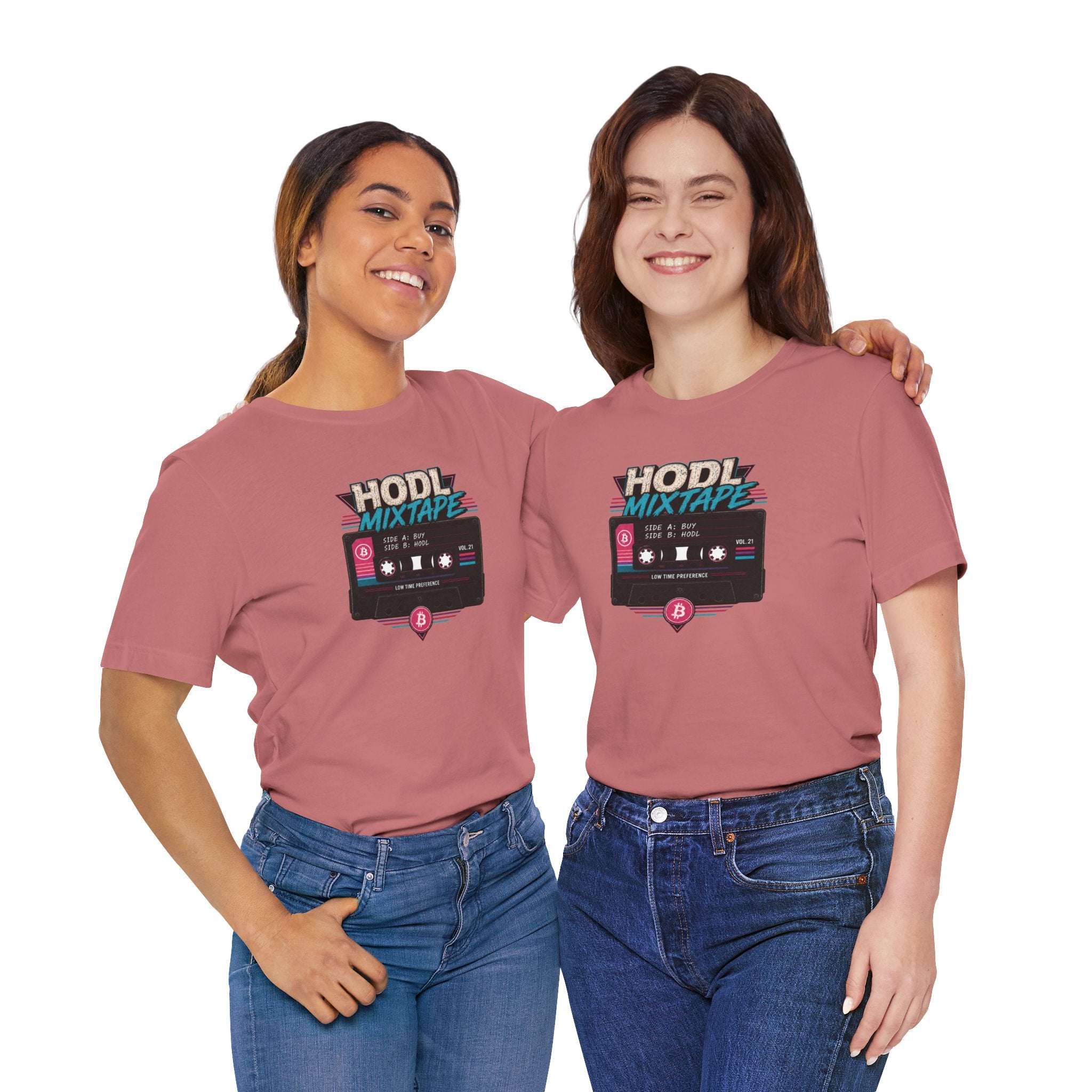 HODL Mixtape Cassette T-Shirt | Bitcoin Low Time Preference retro design Tee | Bella Canvas 3001