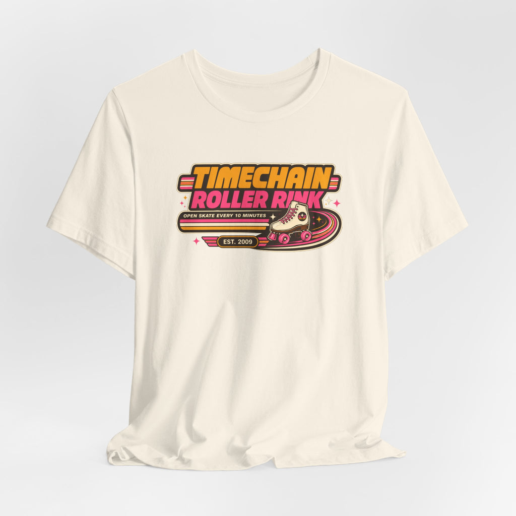 Incognito Timechain Roller Rink graphic tee | Retro roller skate design | Bella Canvas 3001