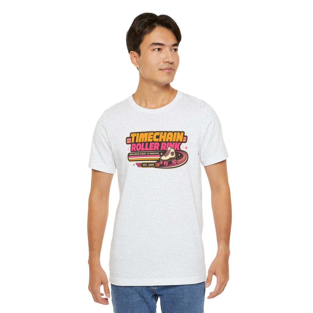 Incognito Timechain Roller Rink graphic tee | Retro roller skate design | Bella Canvas 3001