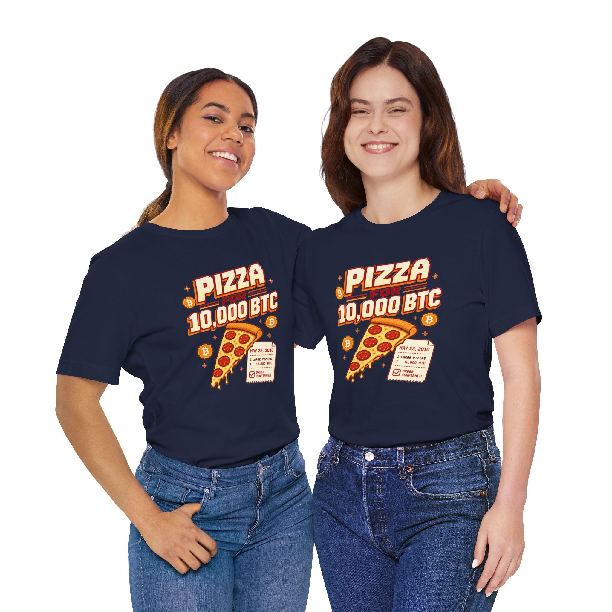 Pizza for 10,000 BTC T-Shirt | Bitcoin Pizza Day Tee | Bella Canvas 3001